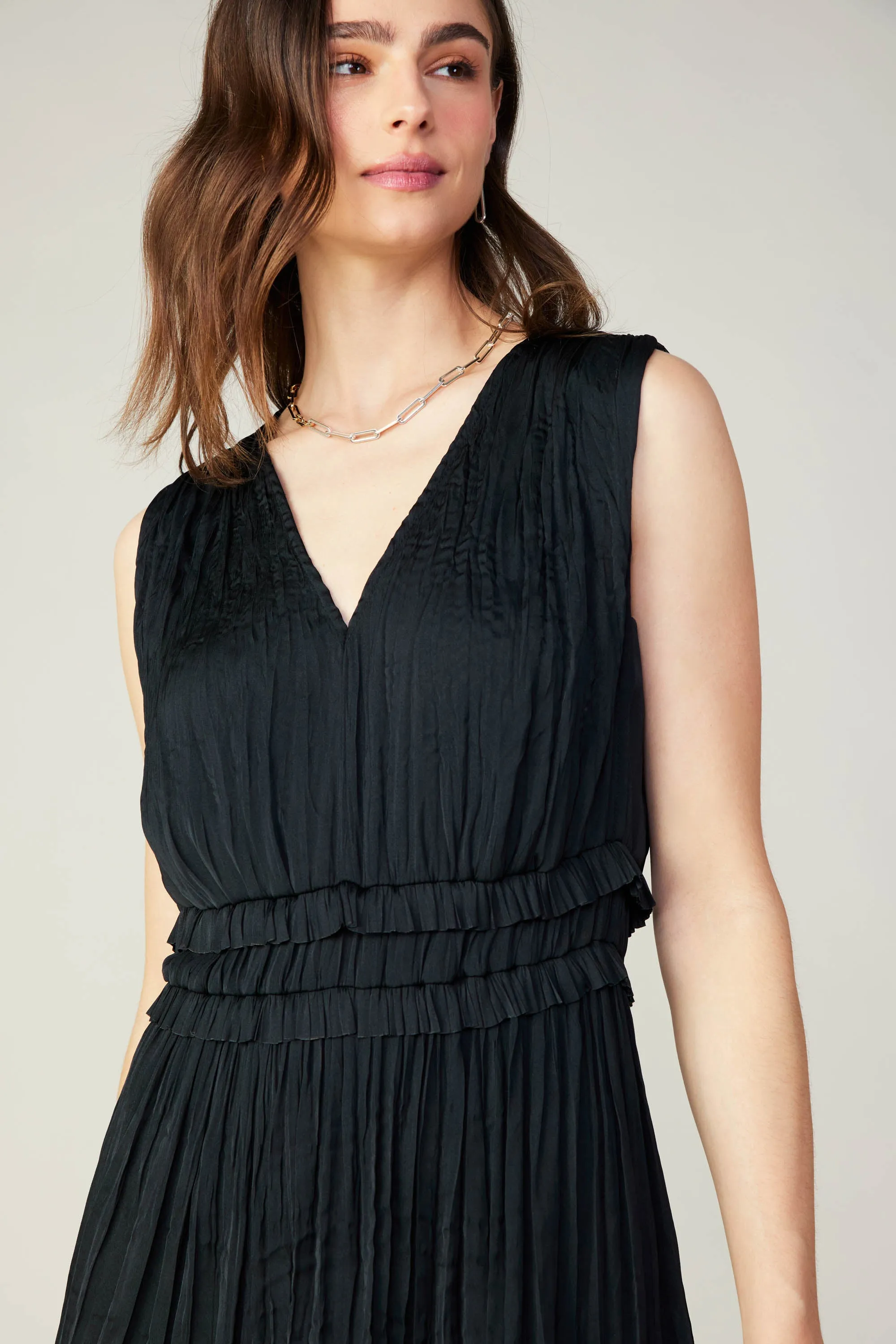 Aurora Crinkle Pleated Mini Dress sold by Current Air product image thumbnail 4