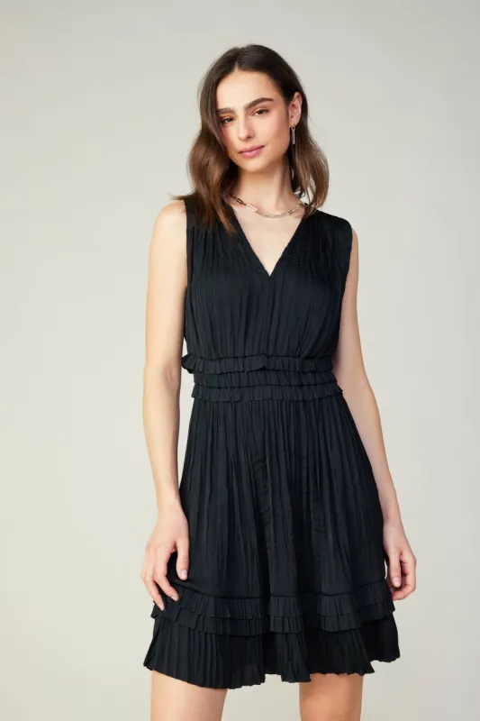 Aurora Crinkle Pleated Mini Dress sold by Current Air