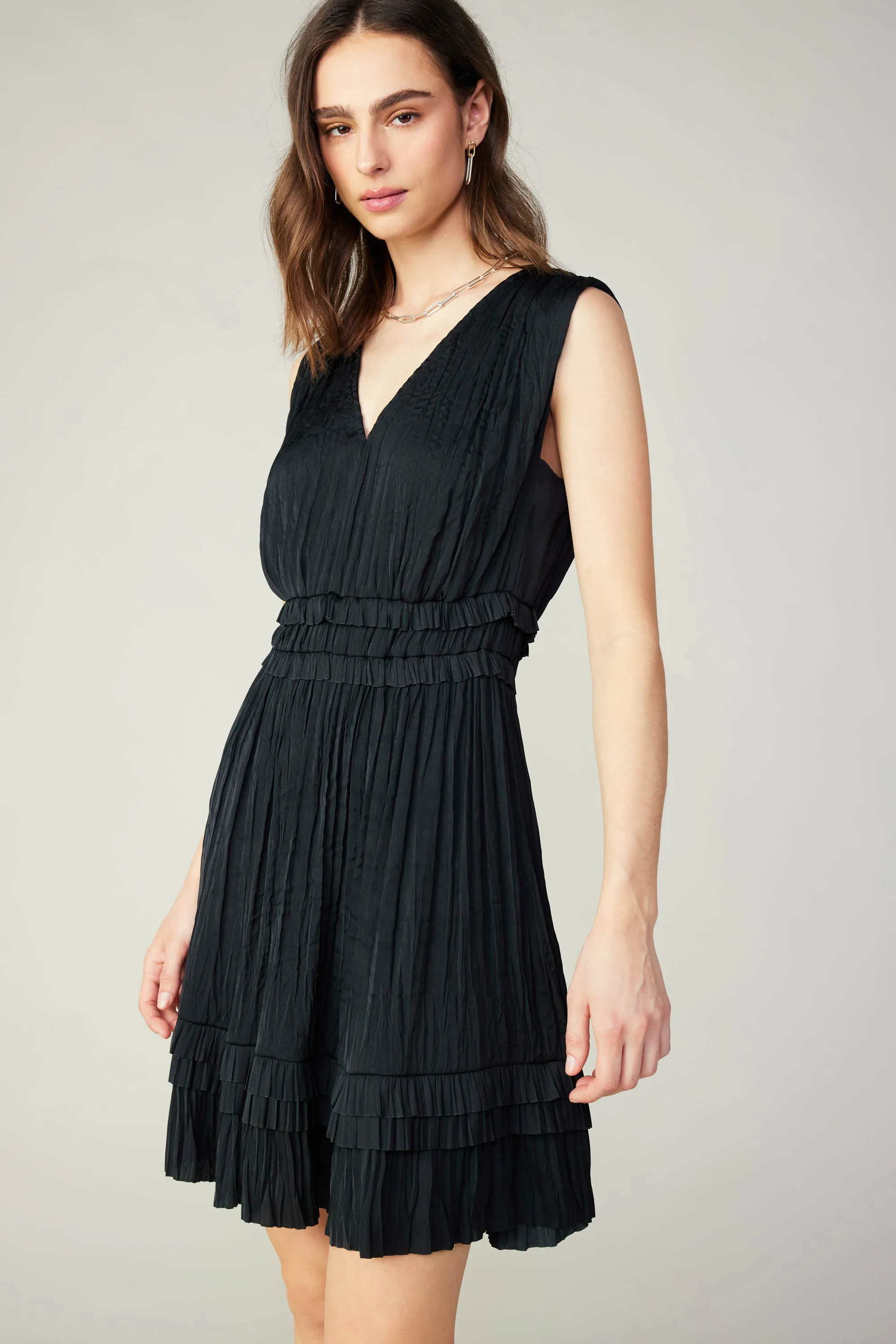 Aurora Crinkle Pleated Mini Dress sold by Current Air product image thumbnail 2