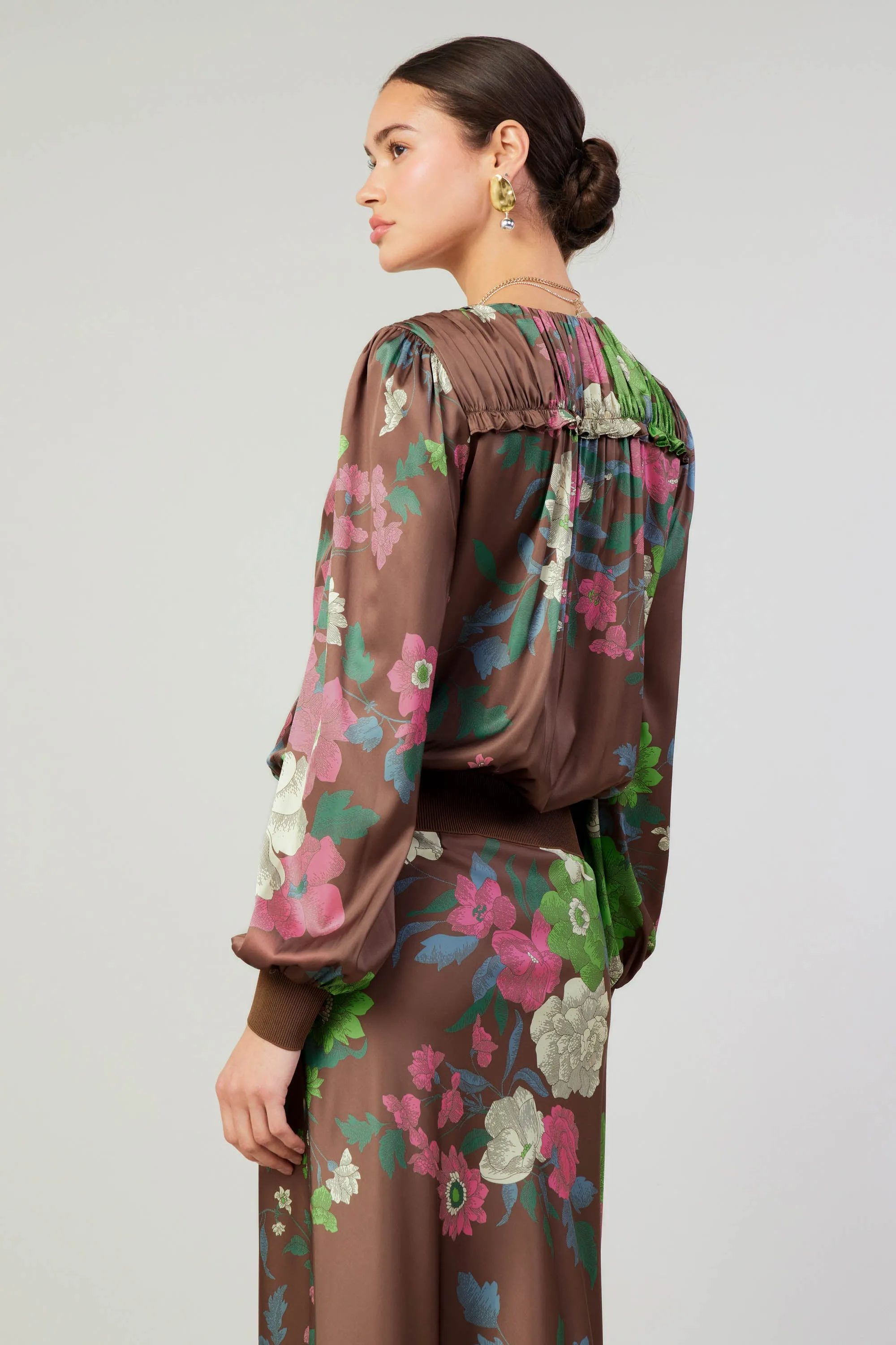 Floral Surplice Blouse sold by Current Air product image thumbnail 4