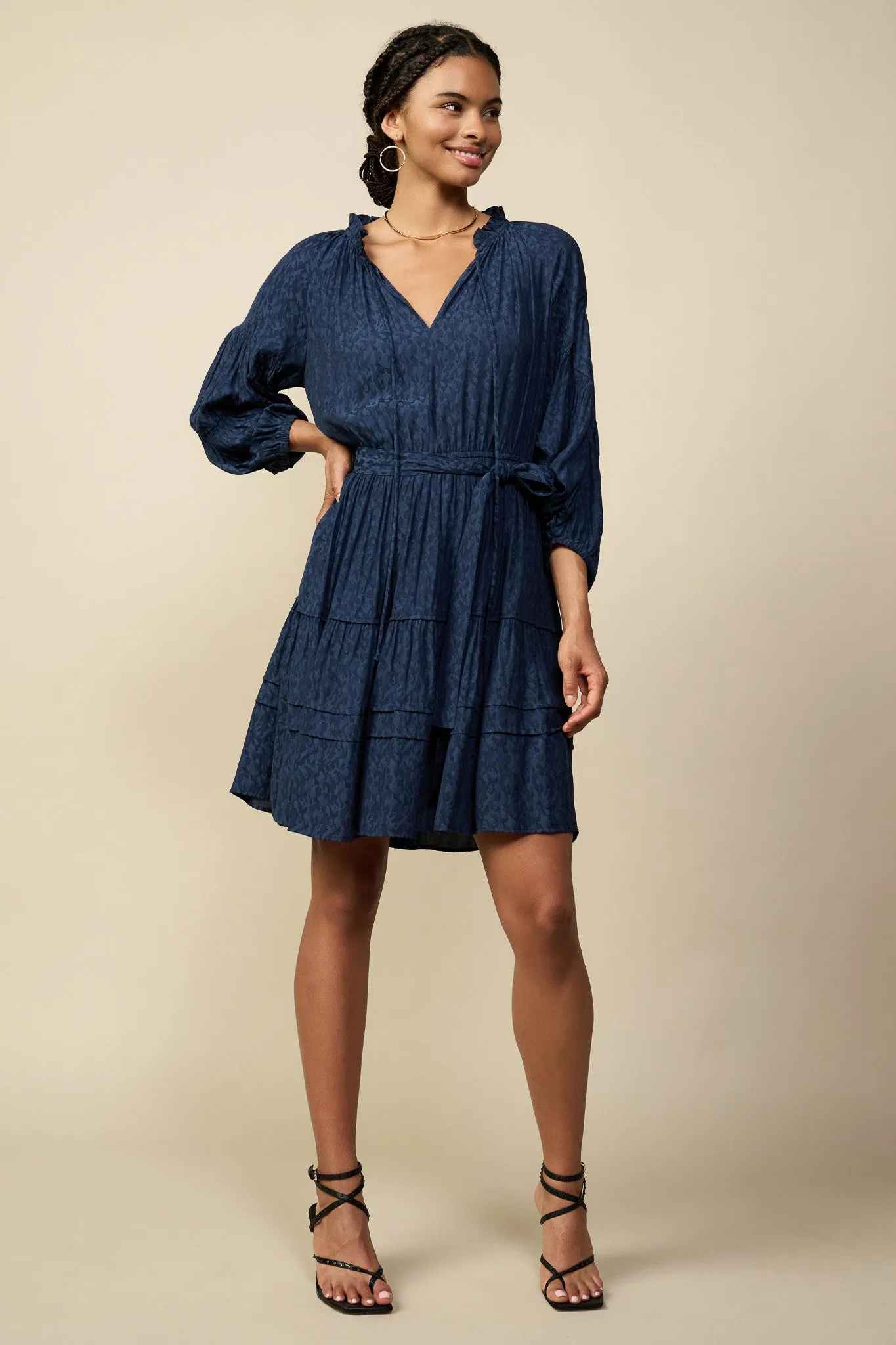 Belted Jacquard Mini Dress sold by Current Air