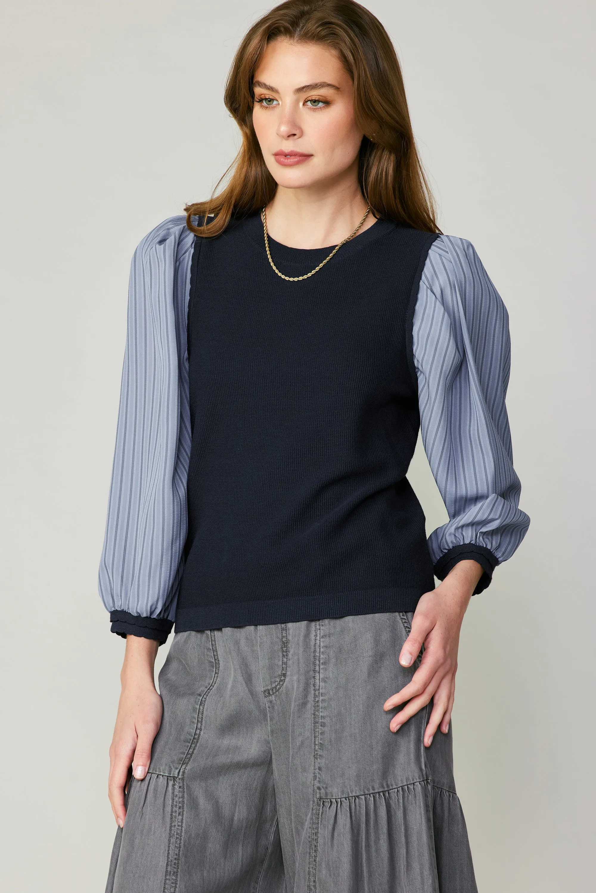 Contrast Sweater Top sold by Current Air