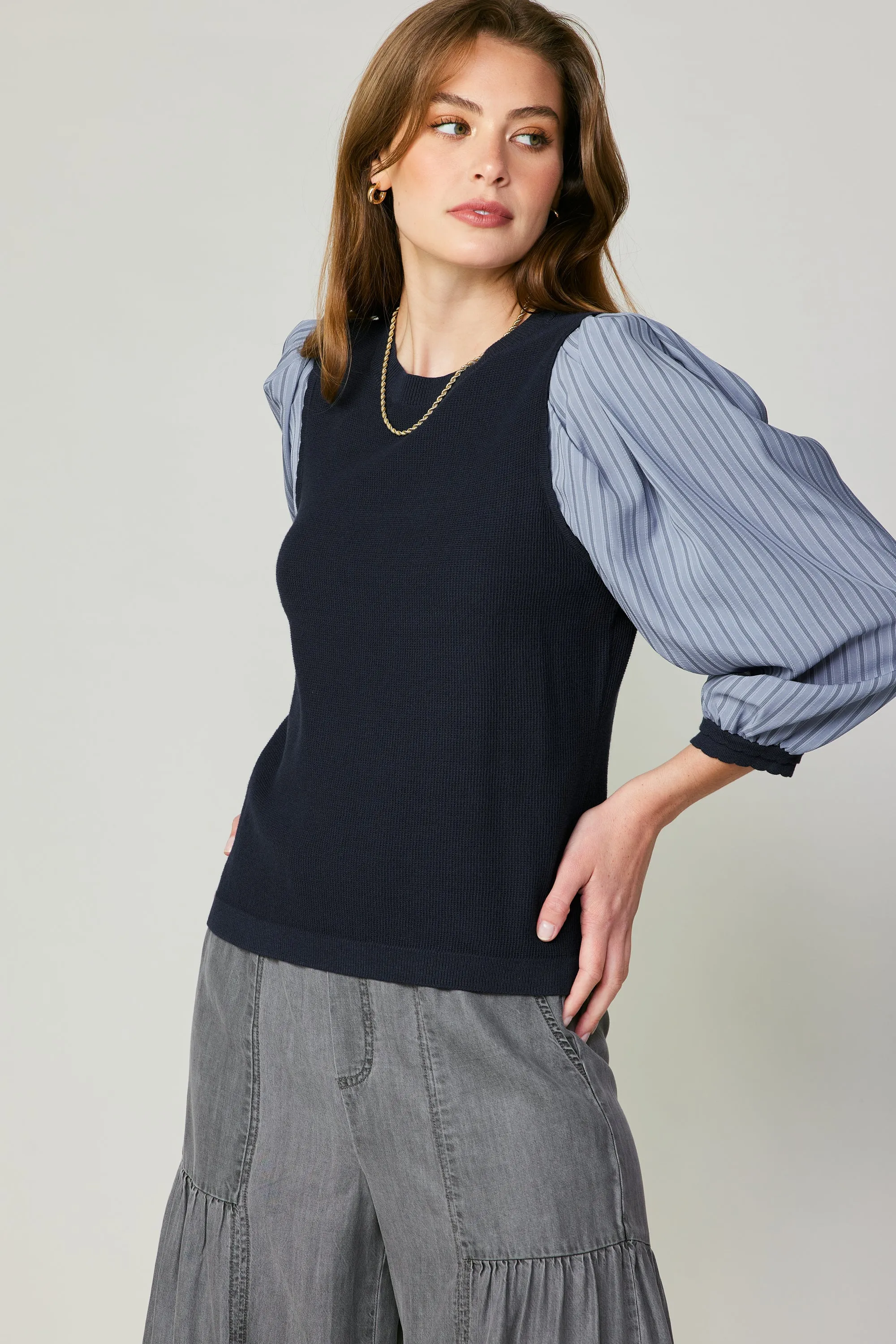 Contrast Sweater Top sold by Current Air product image thumbnail 2