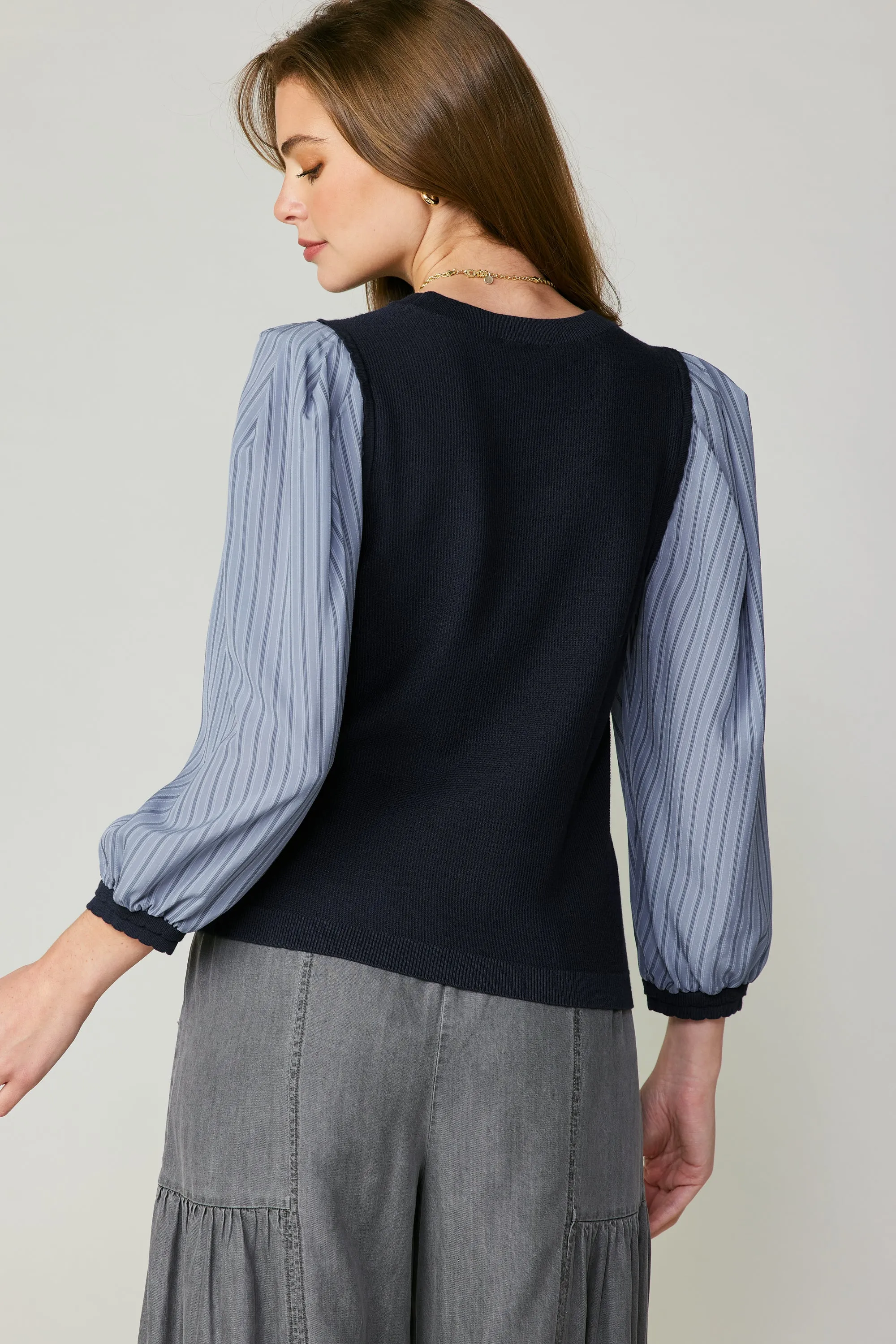 Contrast Sweater Top sold by Current Air product image thumbnail 4