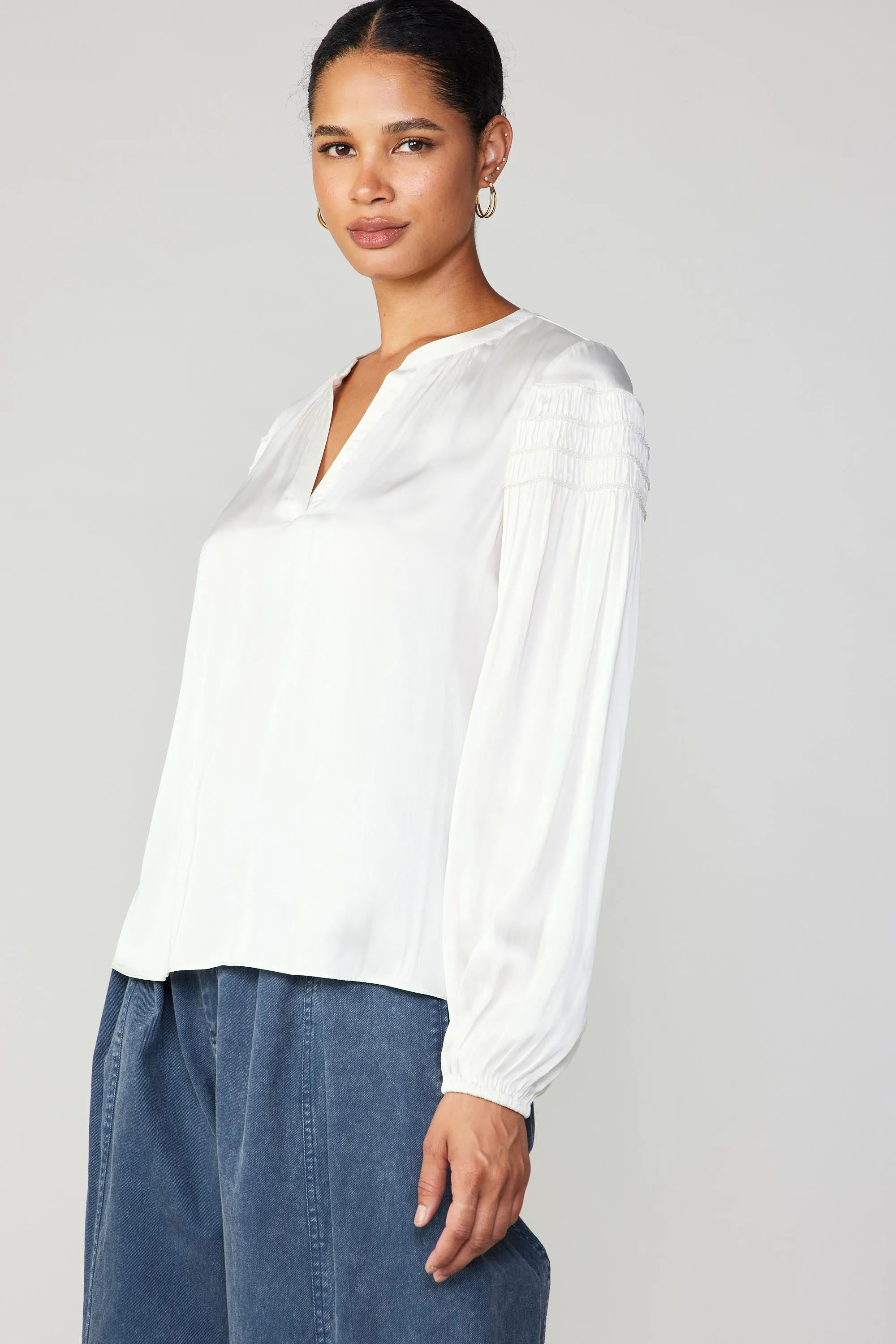 Smocked Sleeve Blouse sold by Current Air product image thumbnail 2