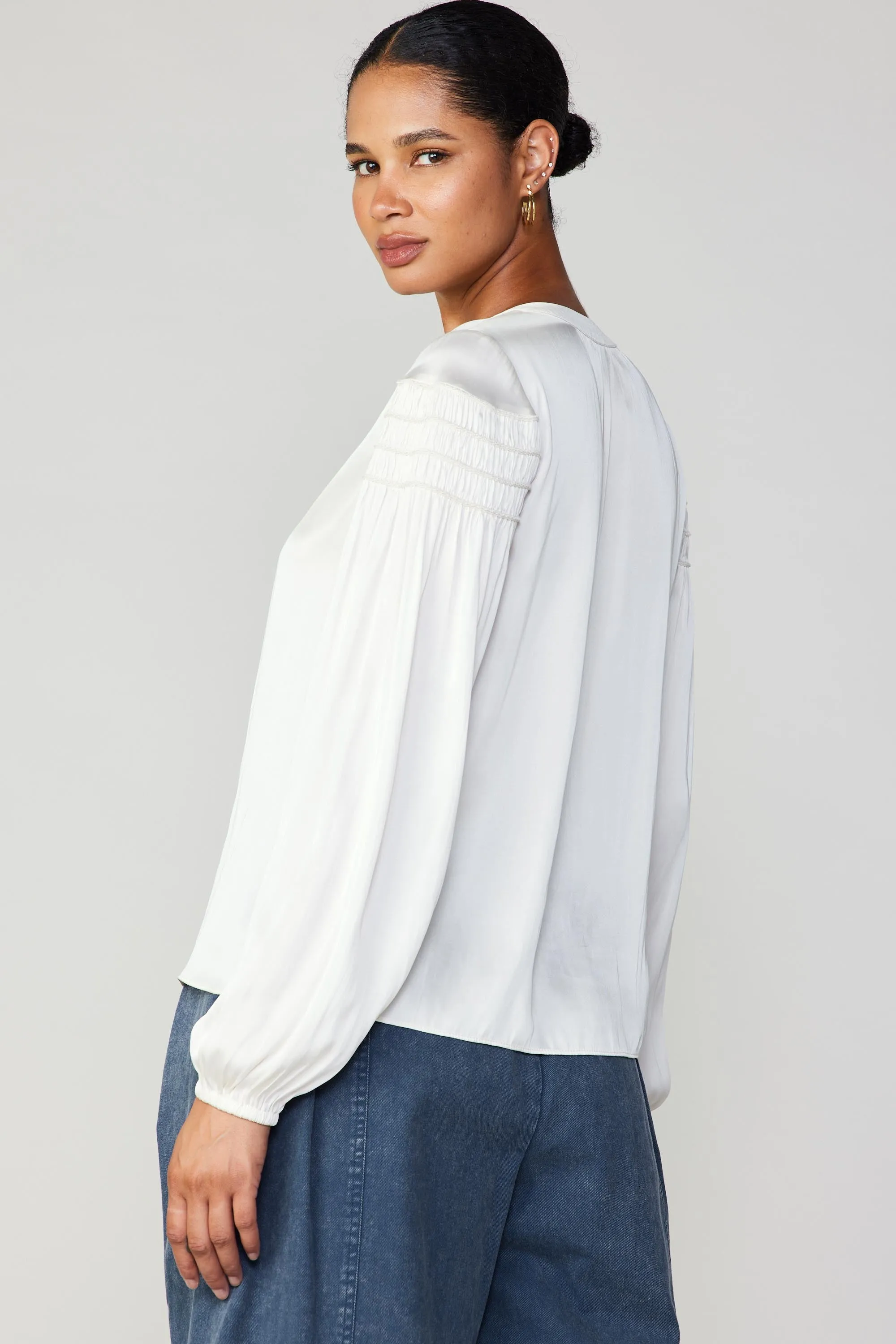 Smocked Sleeve Blouse sold by Current Air product image thumbnail 4