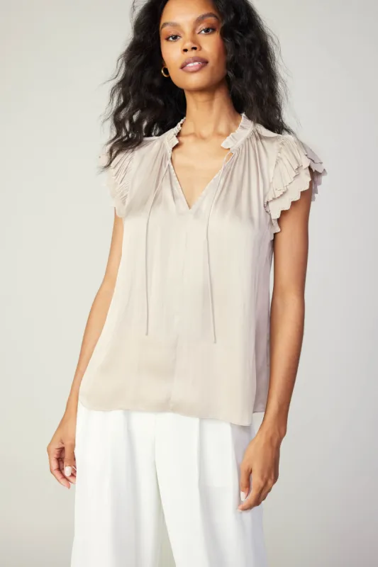 Layered Lace Sleeve Top sold by Current Air