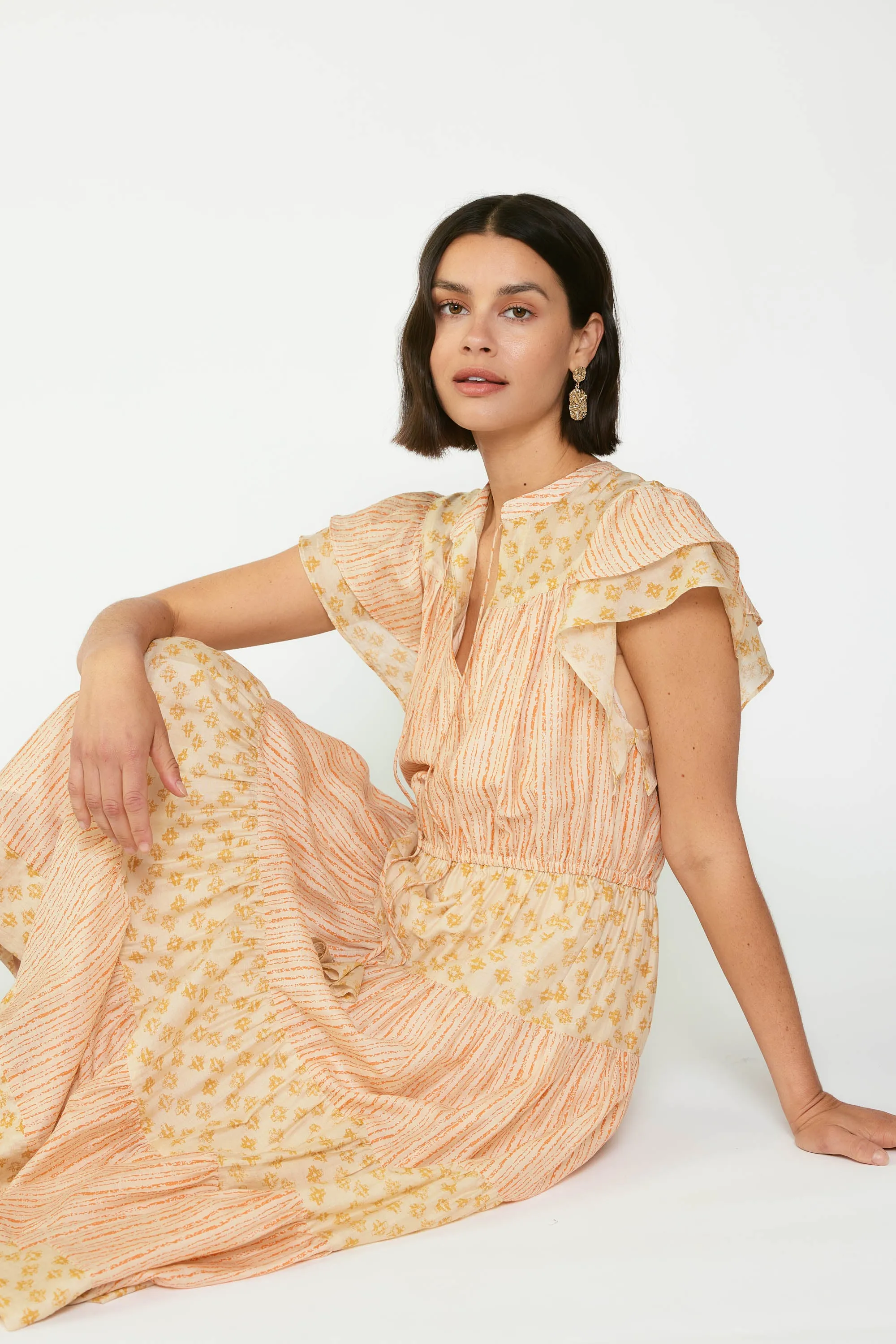 Everleigh Flutter Sleeve Midi Dress sold by Current Air product image thumbnail 5