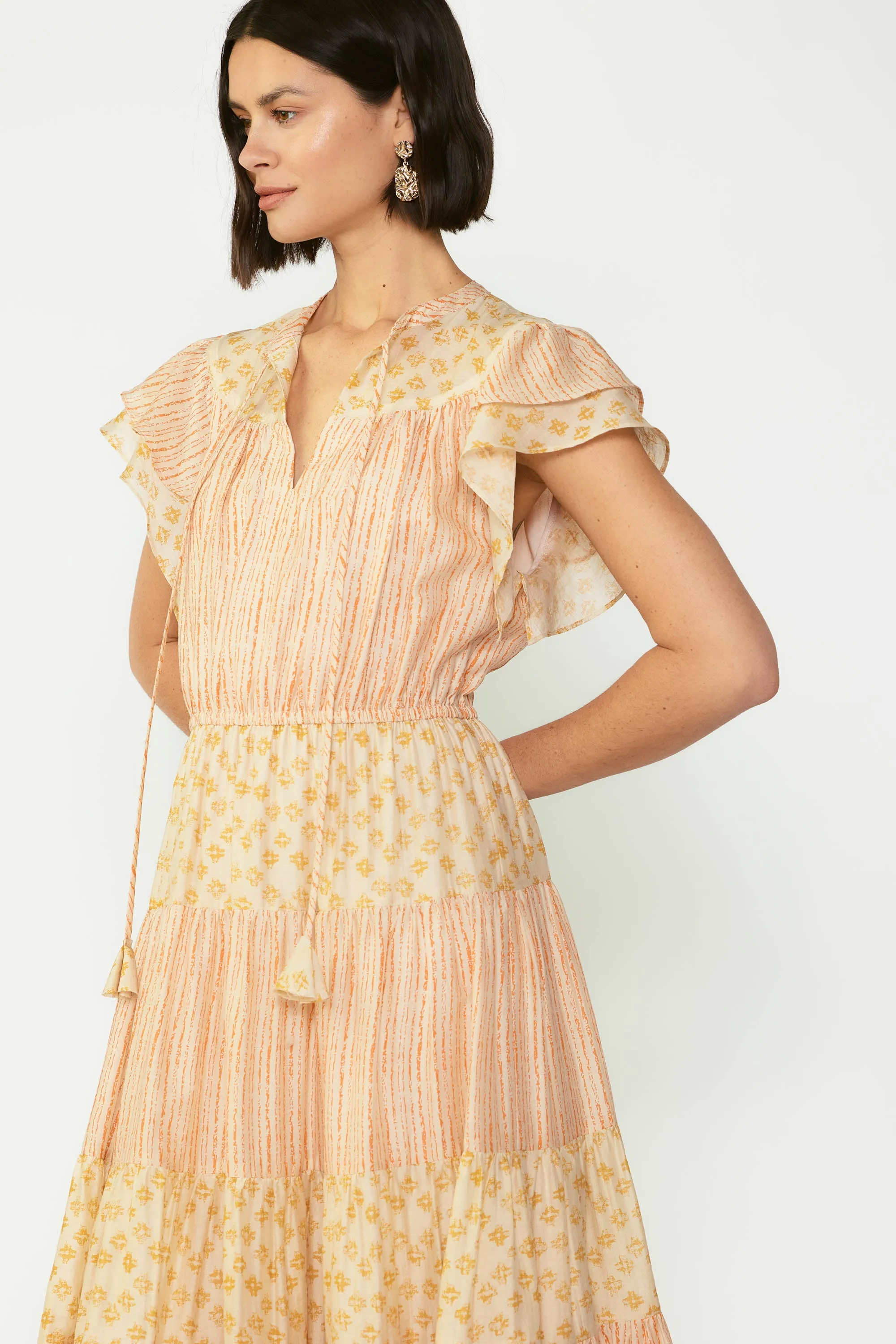 Everleigh Flutter Sleeve Midi Dress sold by Current Air product image thumbnail 3