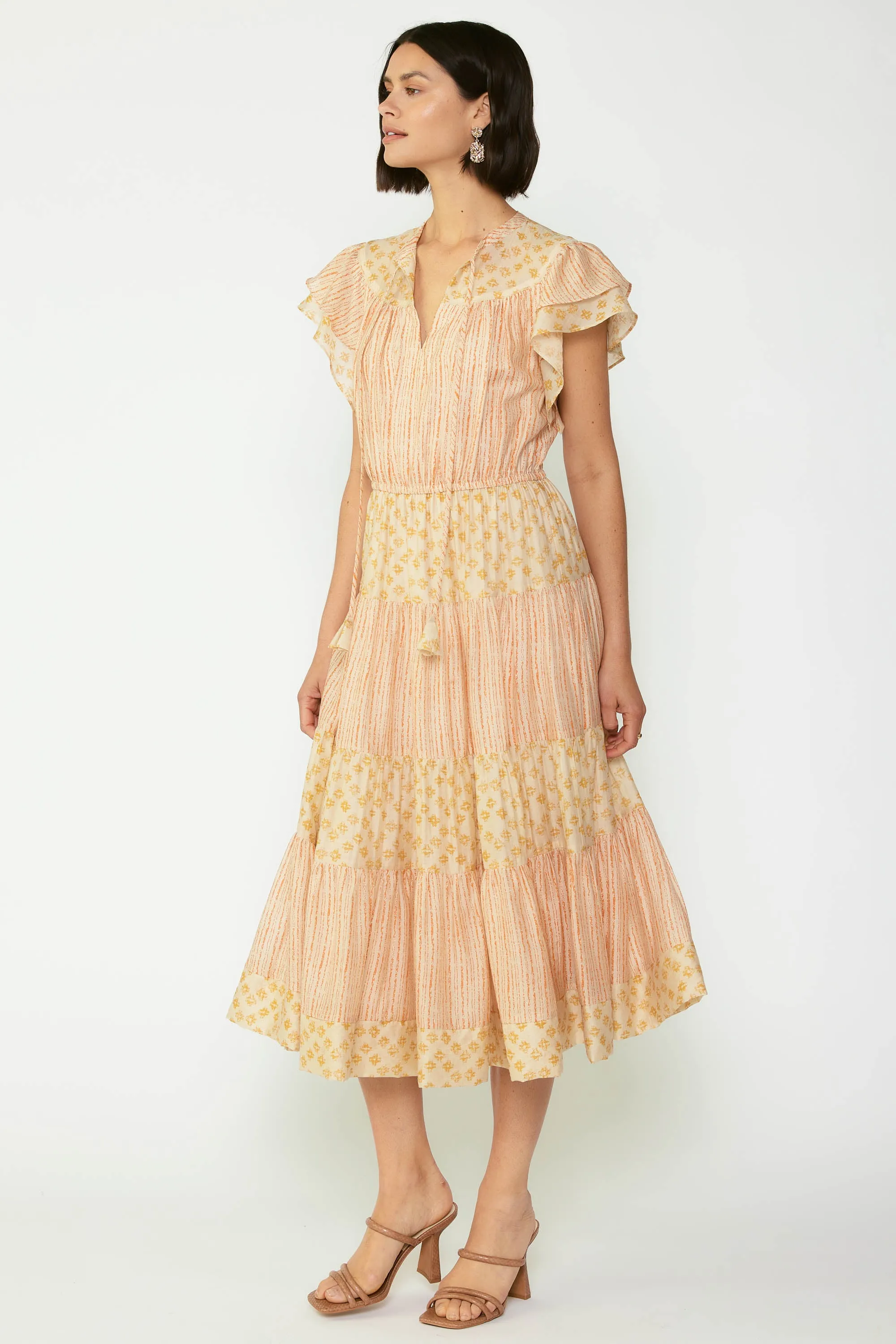 Everleigh Flutter Sleeve Midi Dress sold by Current Air product image thumbnail 4