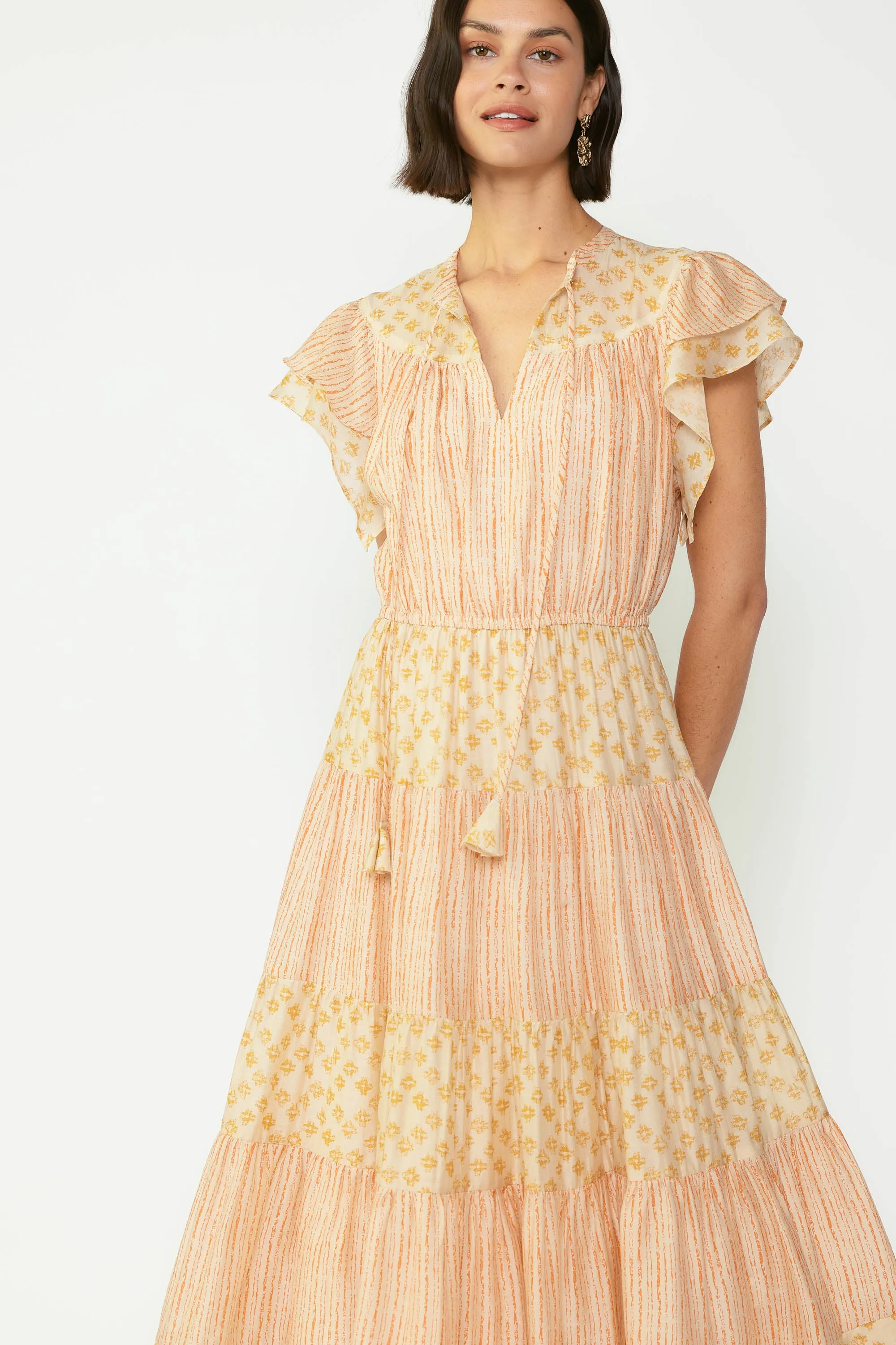 Everleigh Flutter Sleeve Midi Dress sold by Current Air product image thumbnail 2