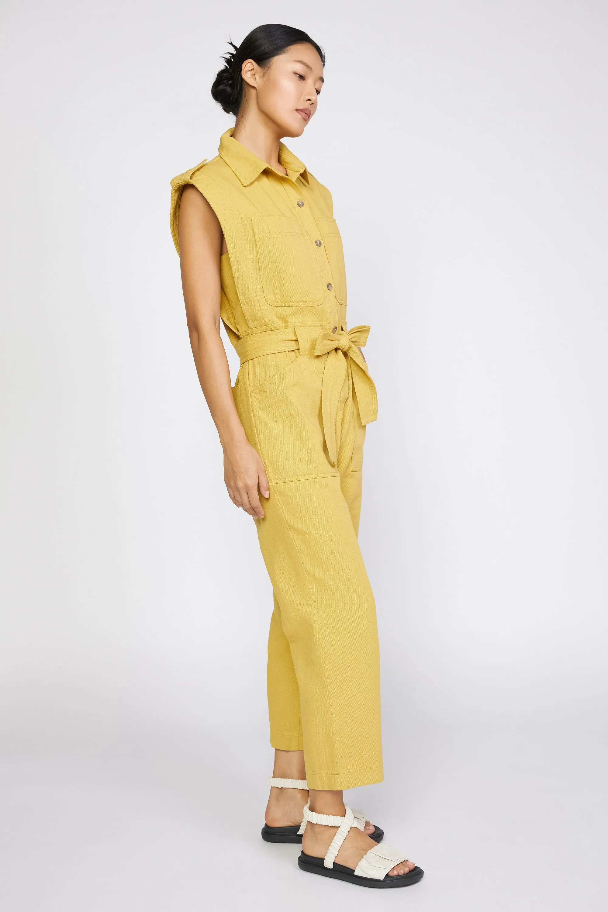 Utility Buttondown Jumpsuit sold by Current Air product image thumbnail 3