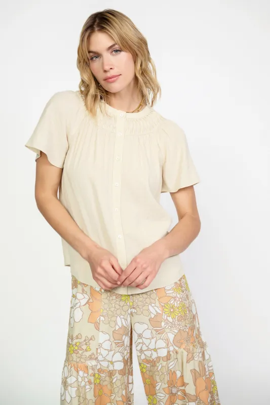 Pintucked Yoke Blouse sold by Current Air