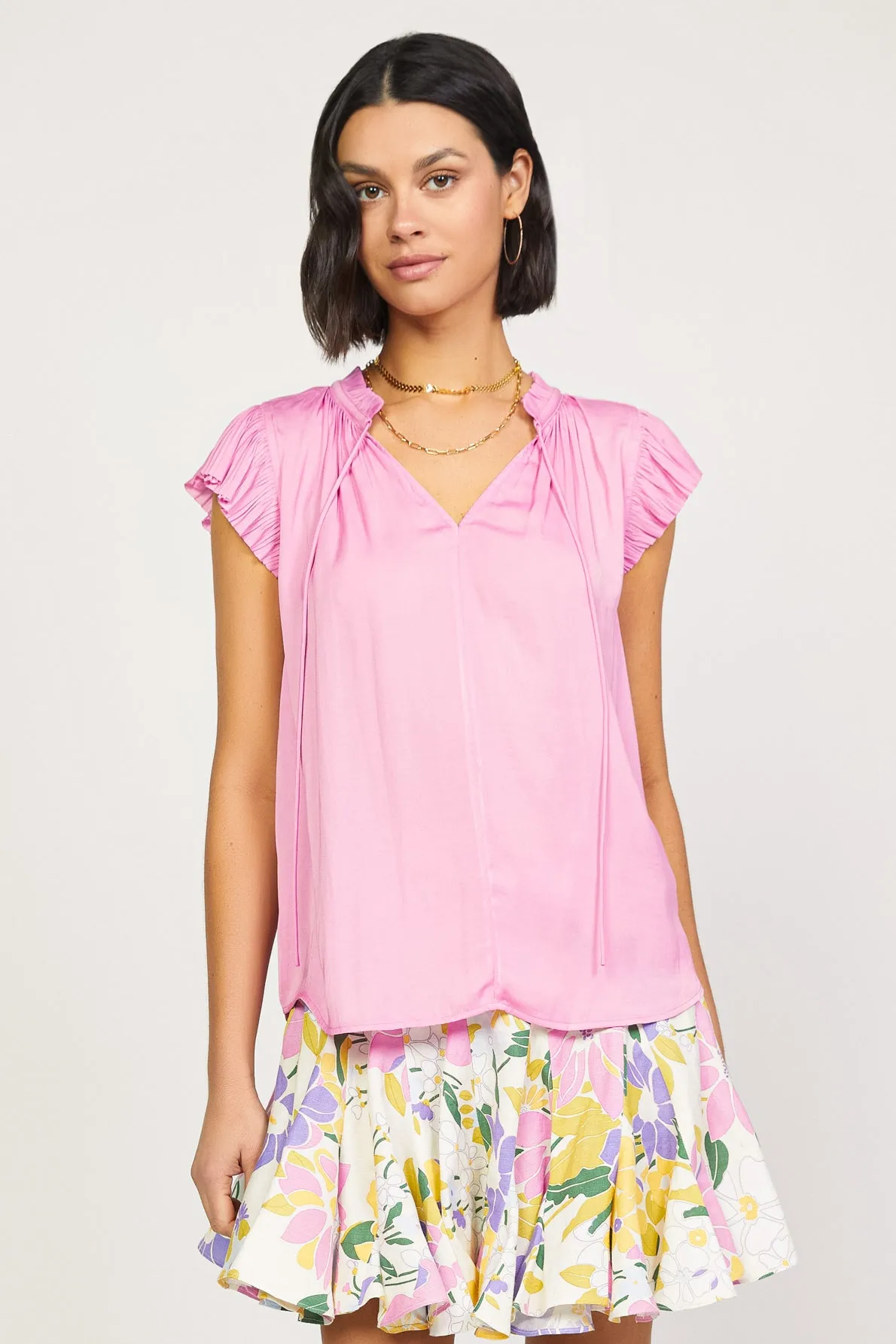 Margot Pleated Sleeve Blouse sold by Current Air product image thumbnail 2