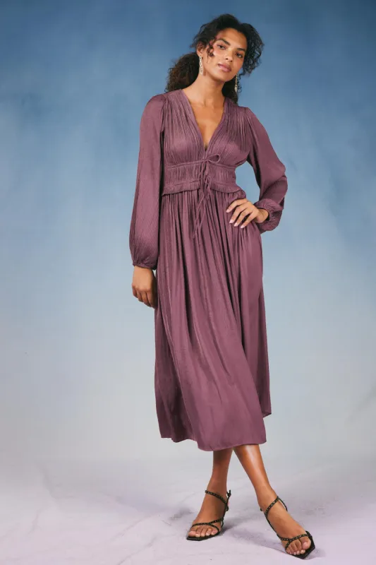 Sidonie Pleated Maxi Dress sold by Current Air