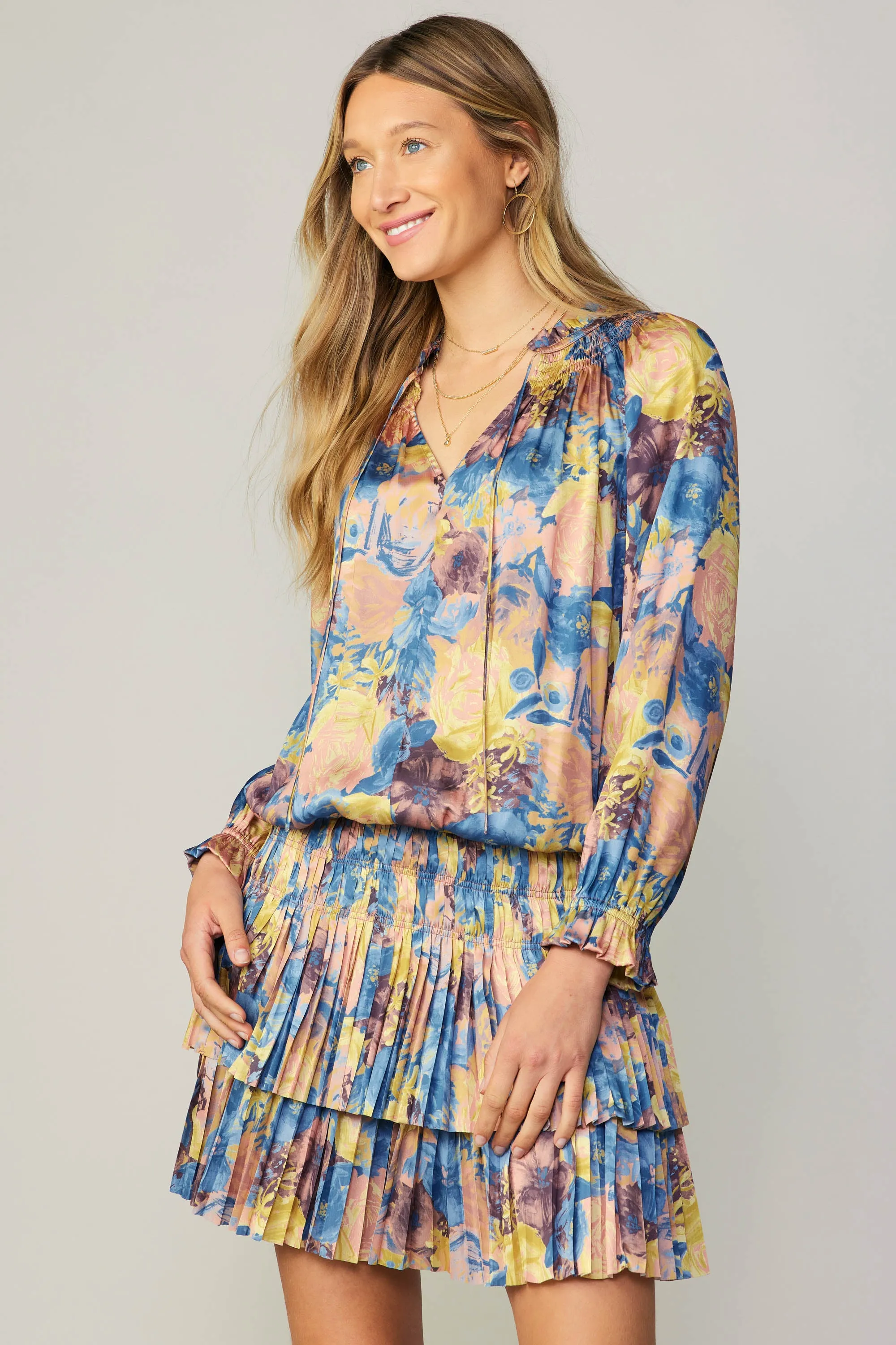 Laurel Pleated Mini Dress sold by Current Air