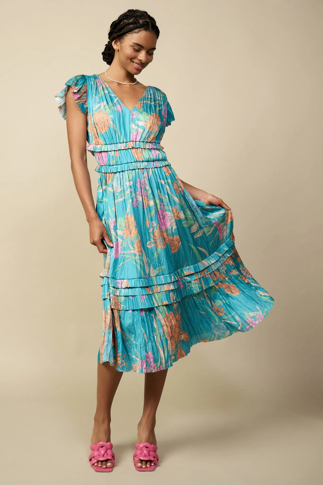 Sereia Botanical Motif Midi Dress sold by Current Air product image thumbnail 2