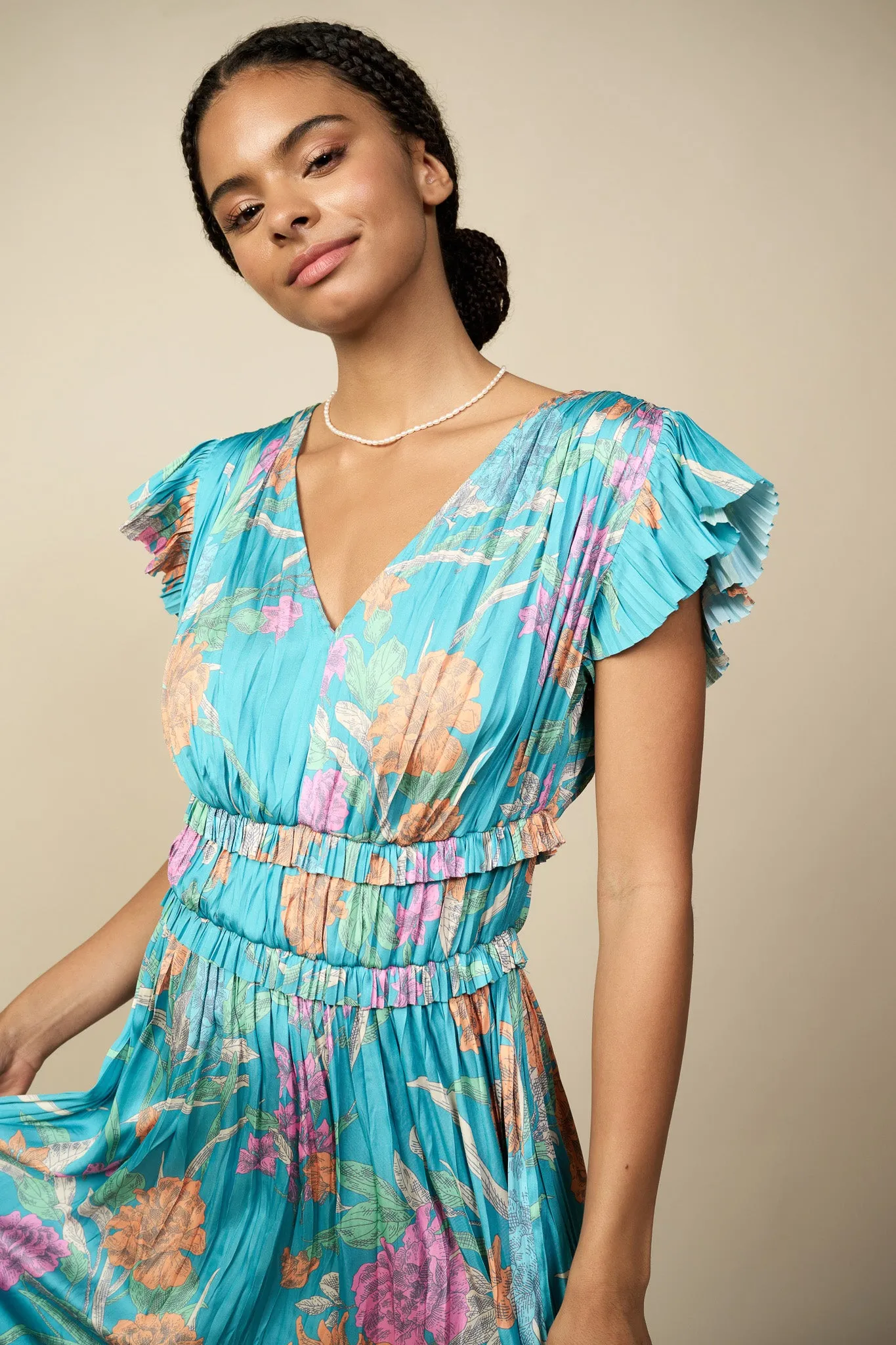 Sereia Botanical Motif Midi Dress sold by Current Air product image thumbnail 3