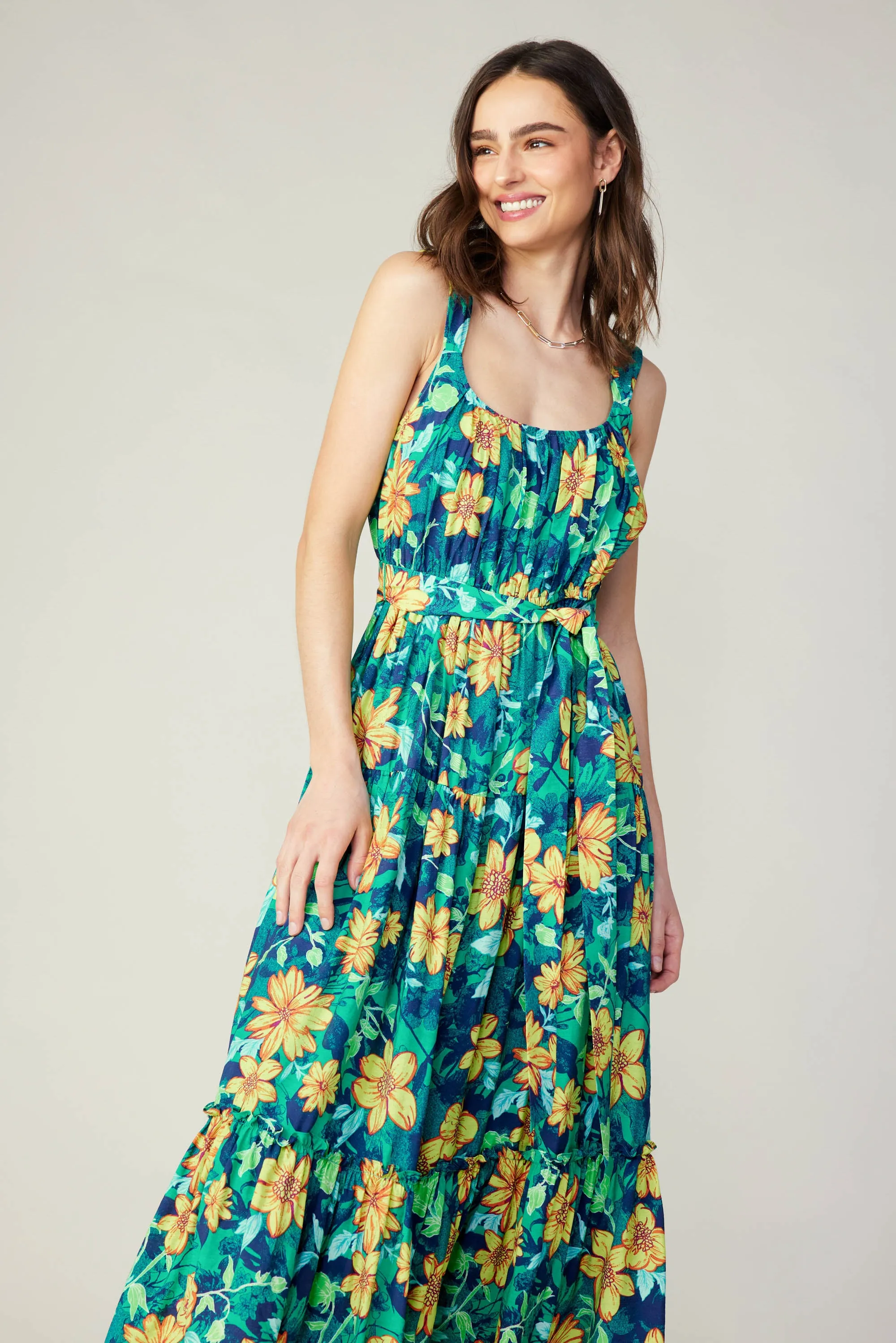Botanical Tiered Ruffle Dress sold by Current Air product image thumbnail 5