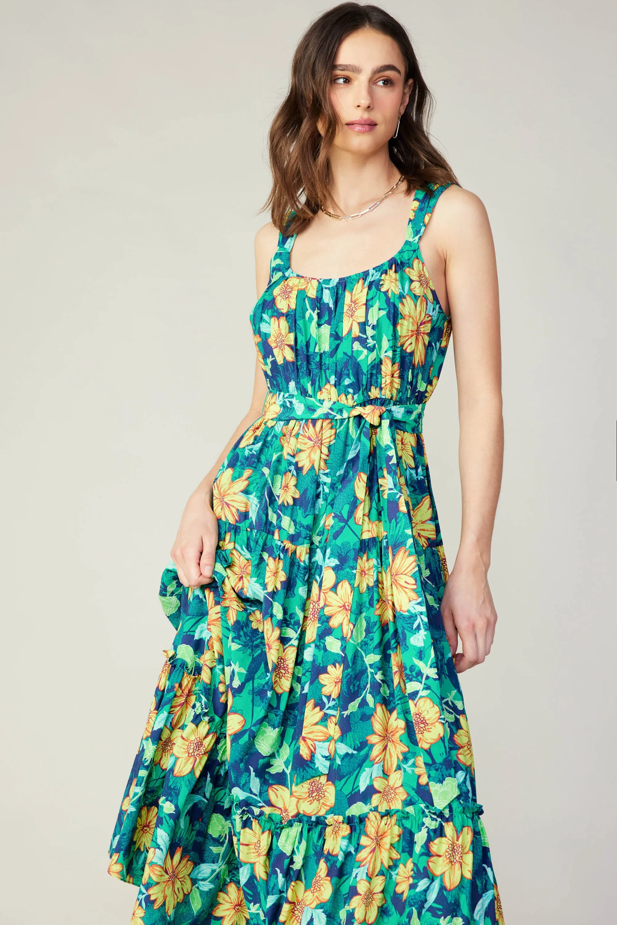 Botanical Tiered Ruffle Dress sold by Current Air product image thumbnail 4