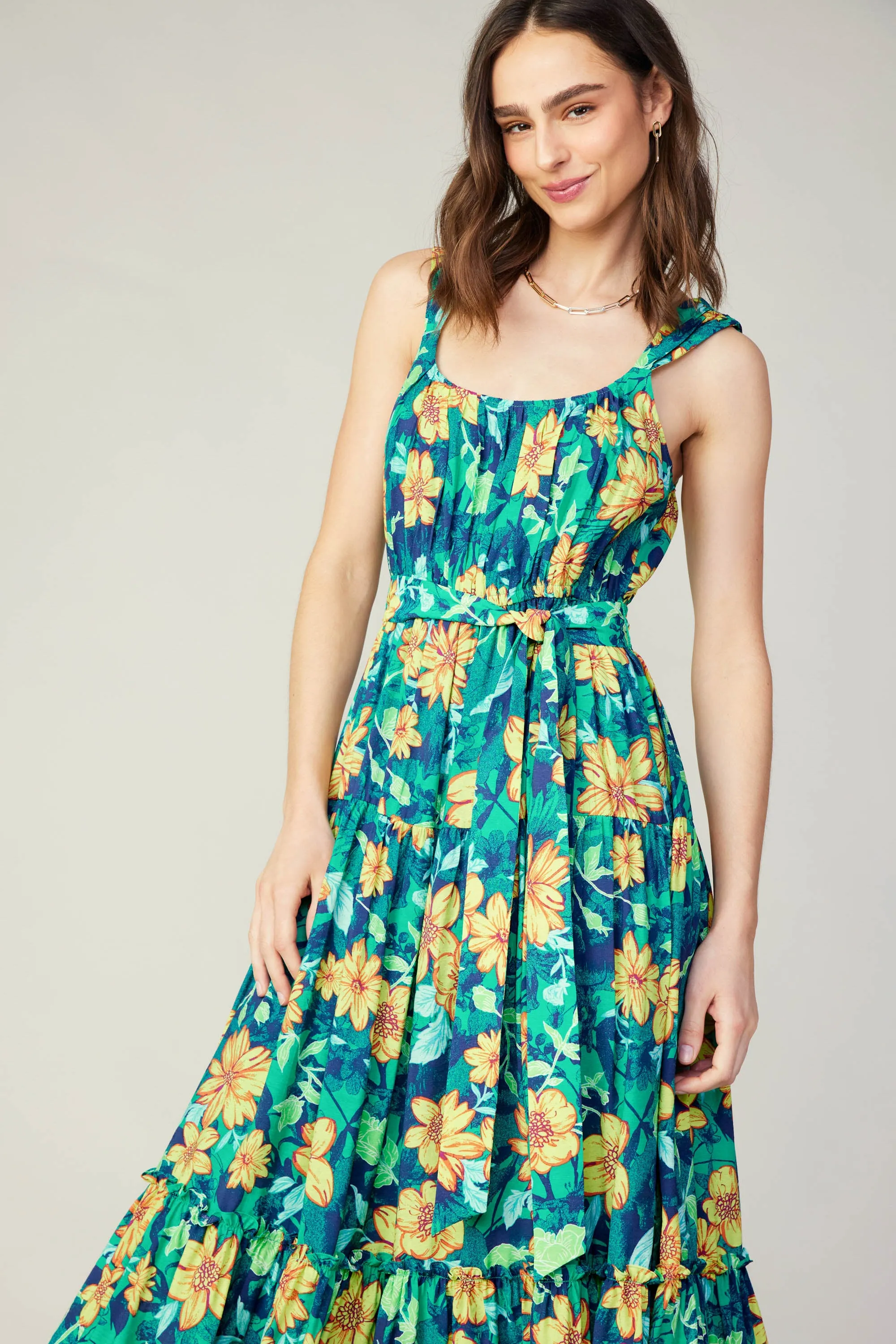 Botanical Tiered Ruffle Dress sold by Current Air product image thumbnail 3