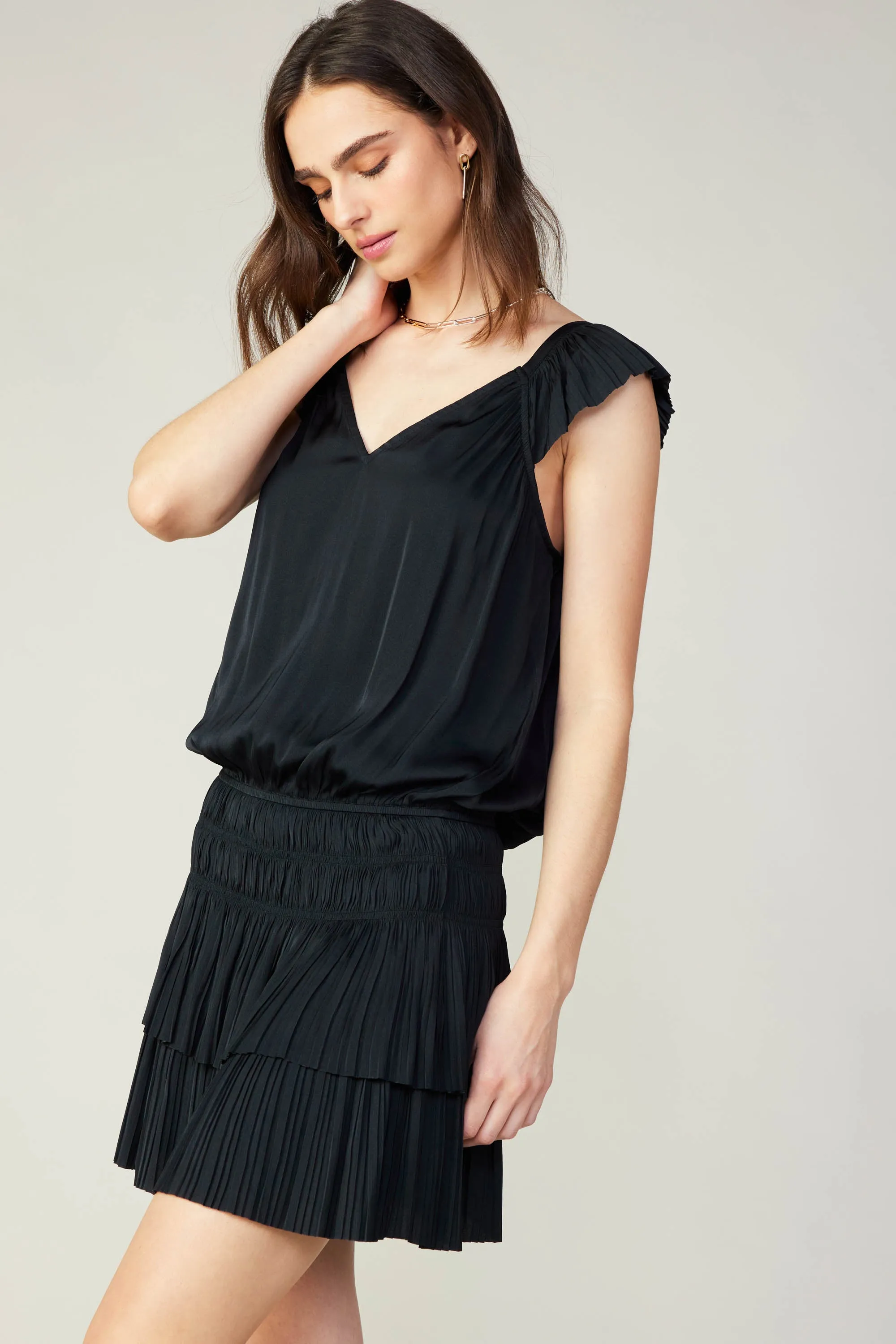 Sweetheart Smocked Mini Dress sold by Current Air product image thumbnail 4