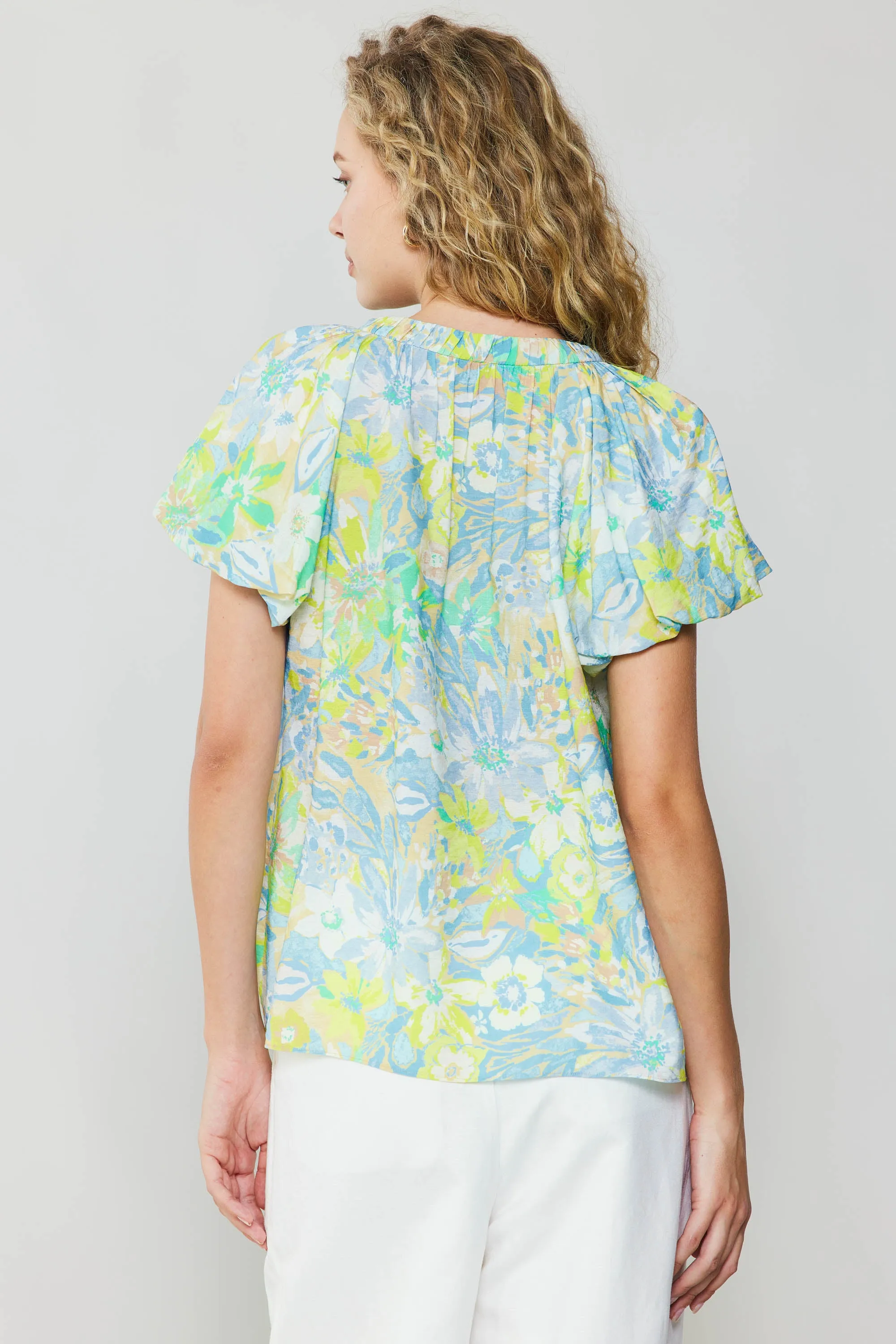 Abstract Floral Print Top sold by Current Air product image thumbnail 4