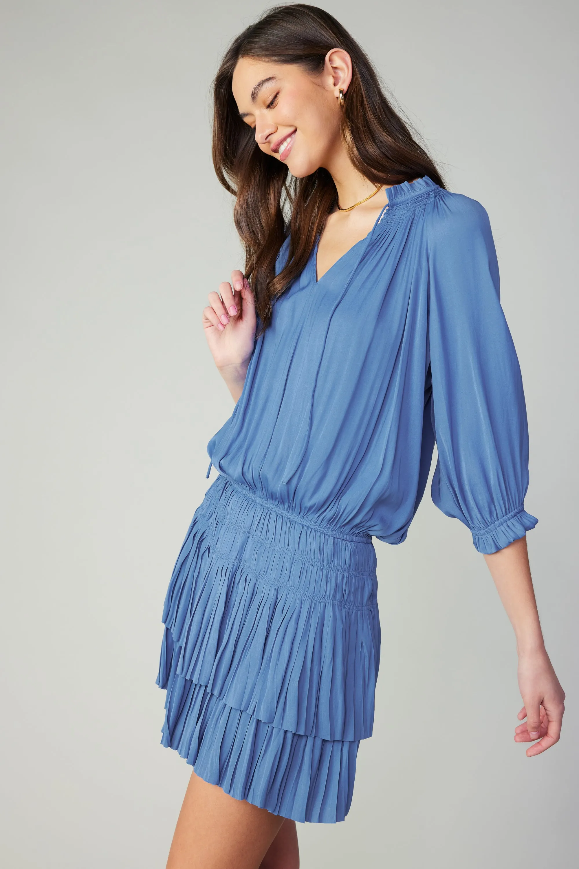 Aurelie Pleated Mini Dress sold by Current Air product image thumbnail 4
