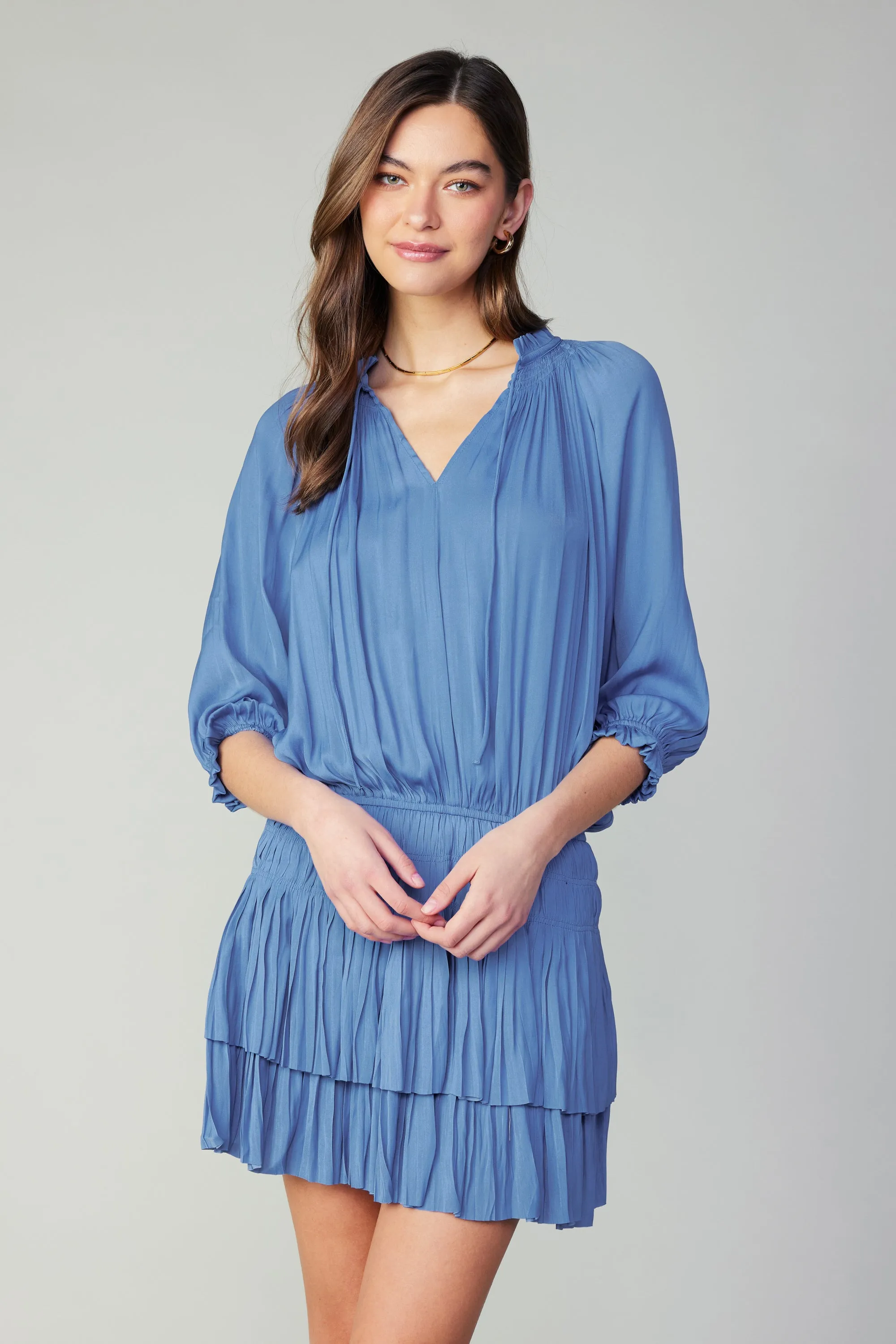 Aurelie Pleated Mini Dress sold by Current Air product image thumbnail 3