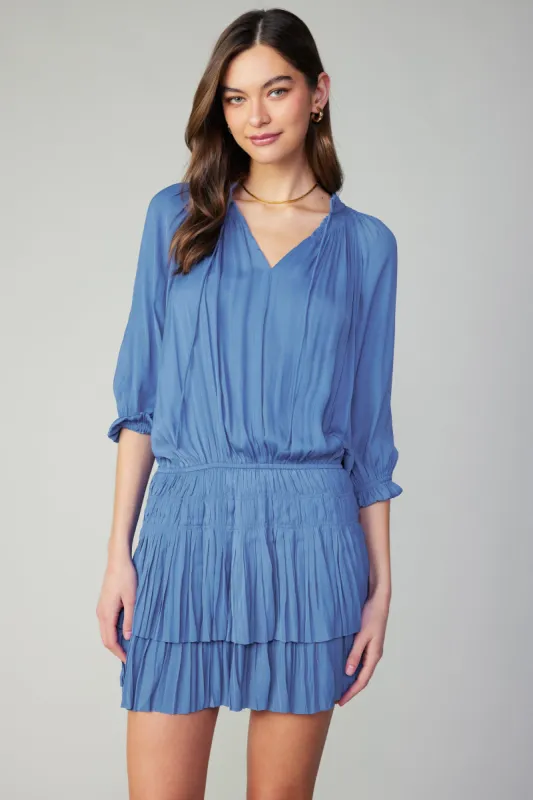 Aurelie Pleated Mini Dress sold by Current Air