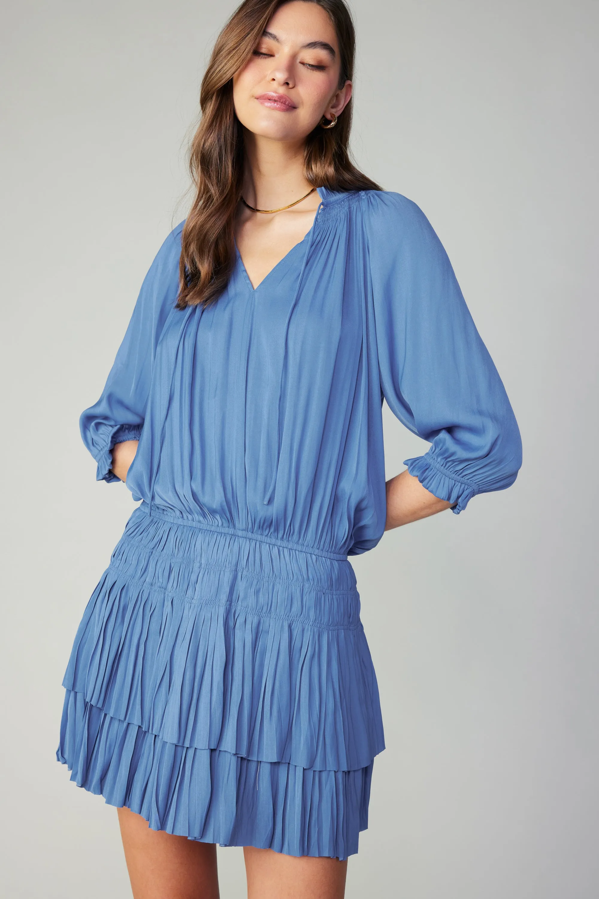 Aurelie Pleated Mini Dress sold by Current Air product image thumbnail 5