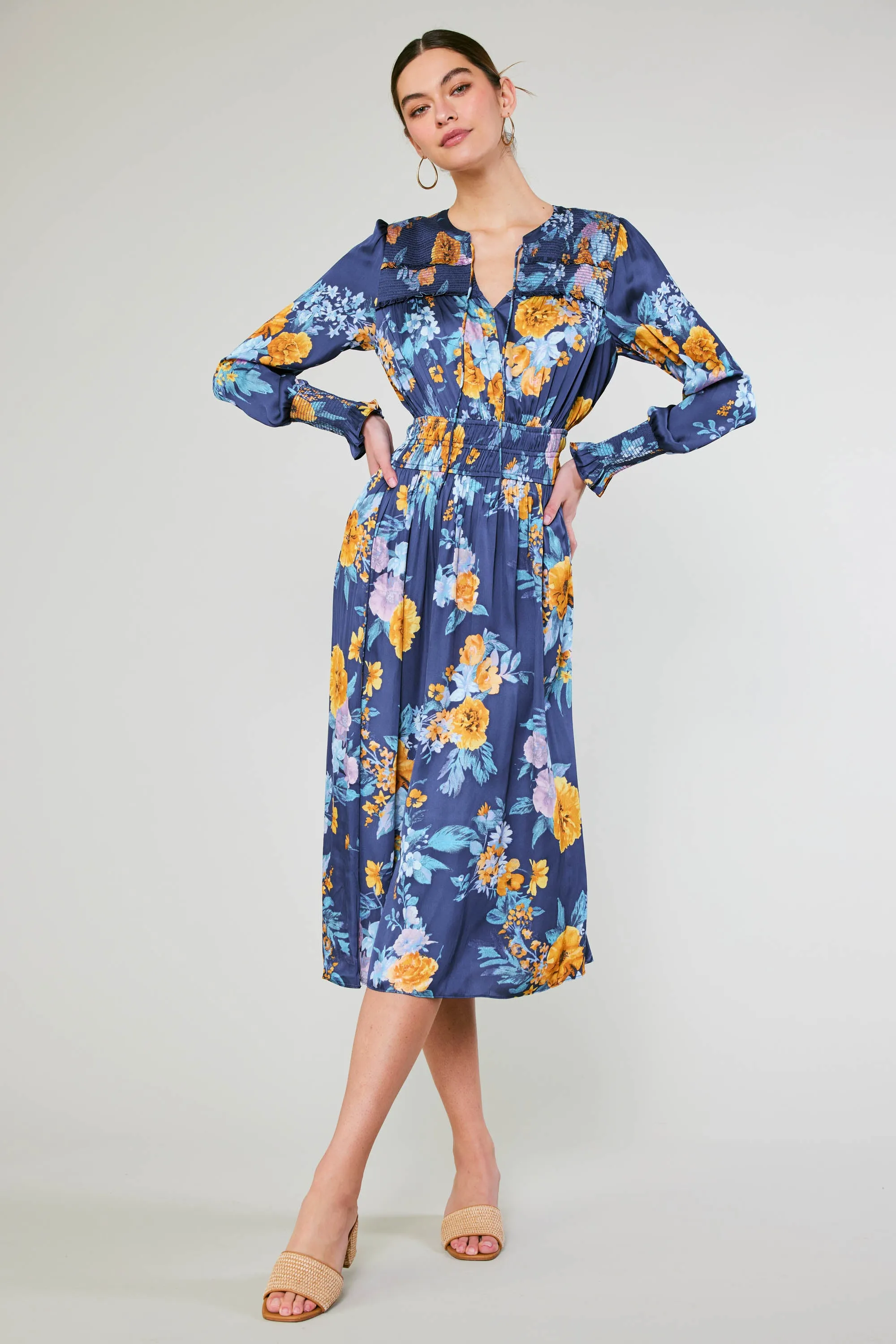 Aida Floral Midi Dress sold by Current Air