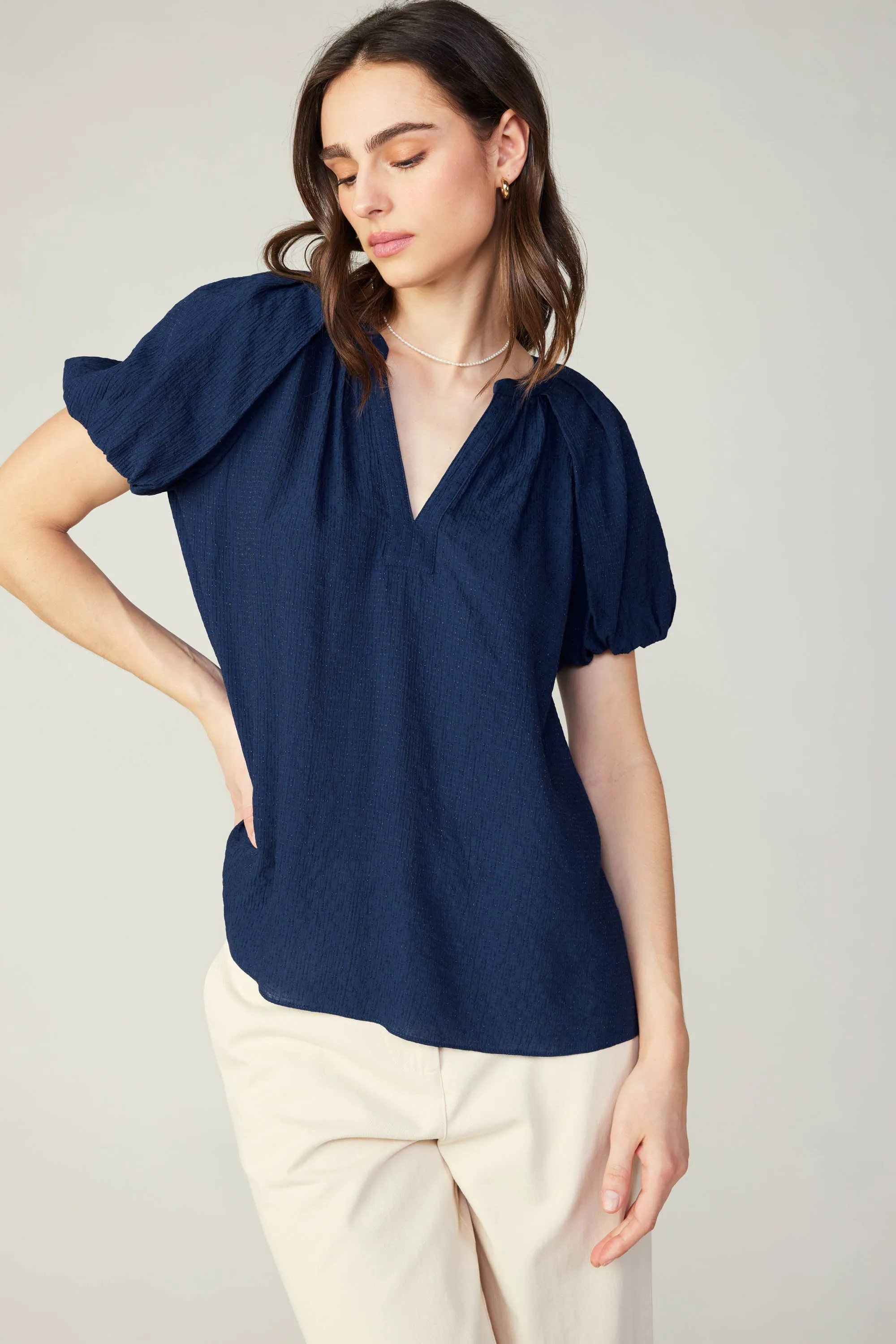 Split Neckline Top sold by Current Air
