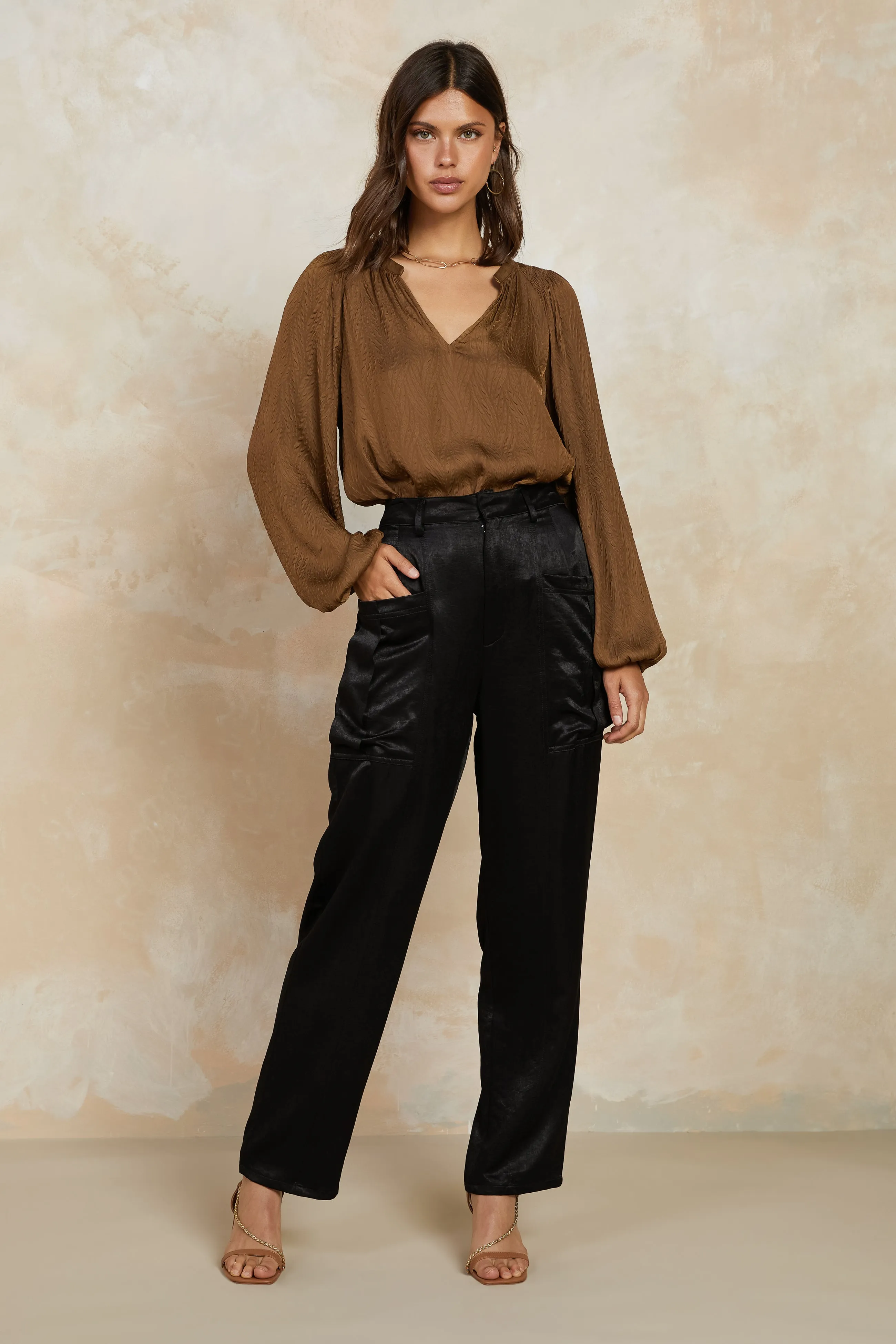 Crinkle Texture Blouse sold by Current Air product image thumbnail 2