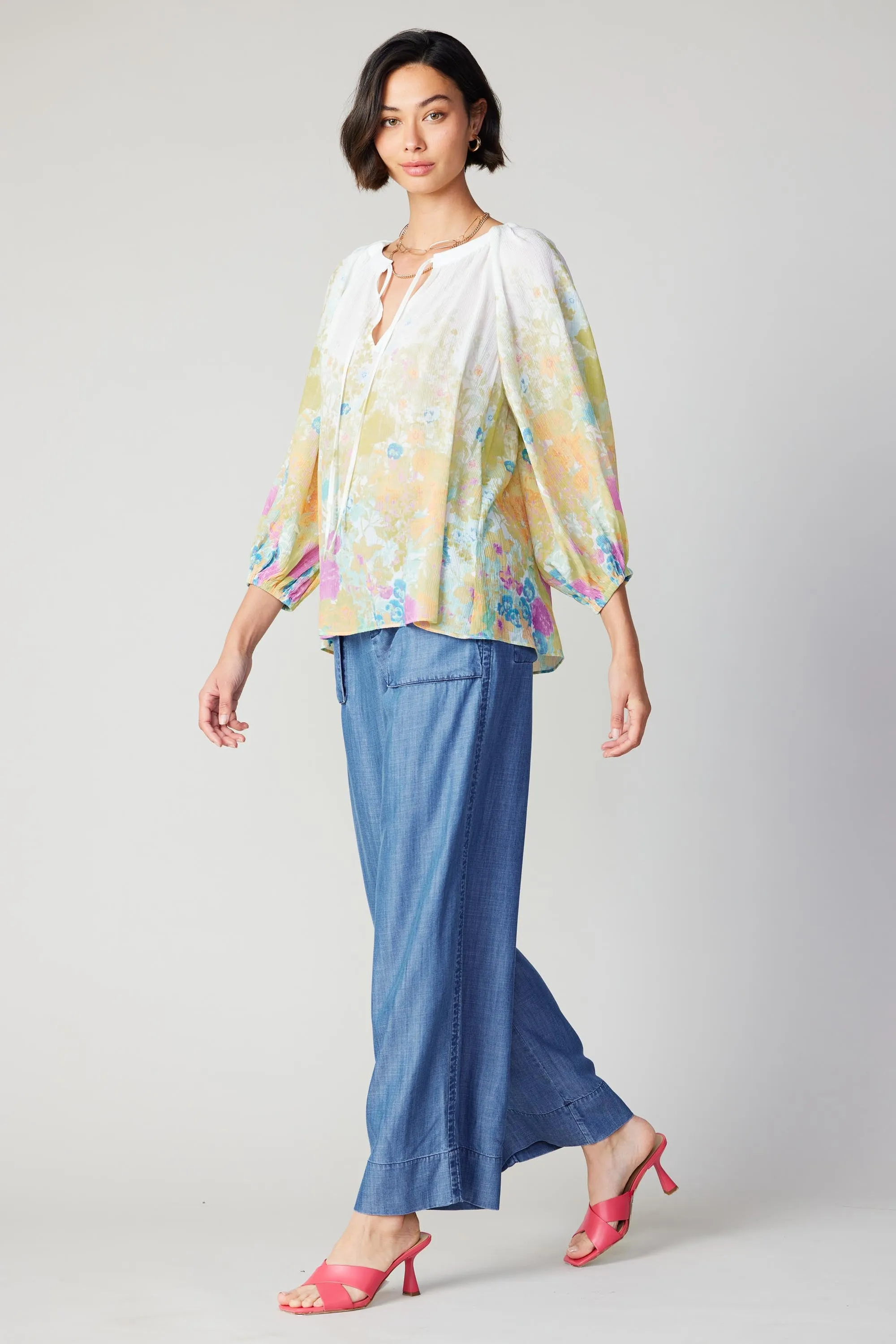 Gradient Floral Motif Blouse sold by Current Air product image thumbnail 3