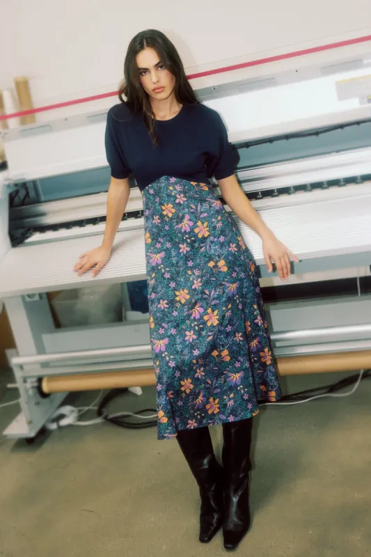 Contrast Knit Midi Dress sold by Current Air