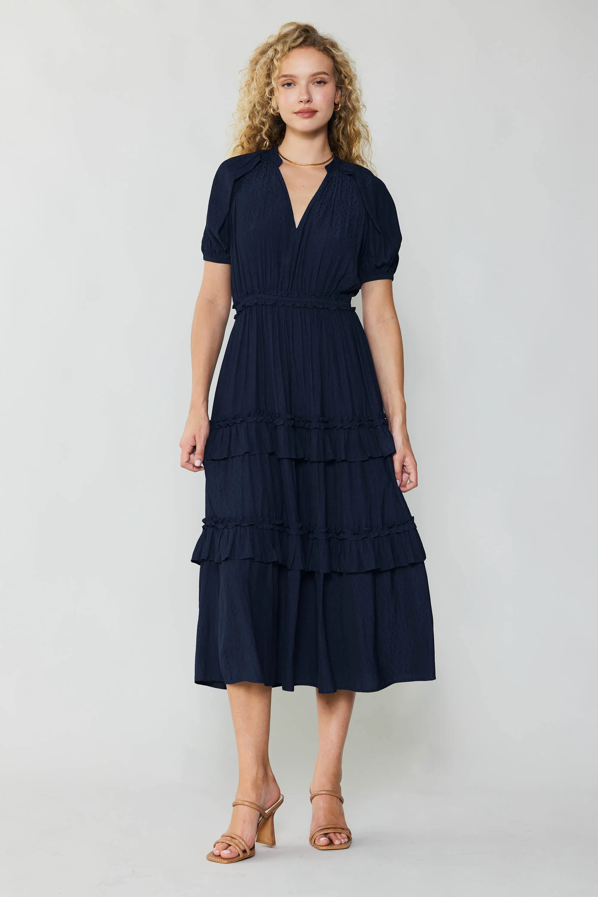 Ruffled Tiered Maxi Dress sold by Current Air