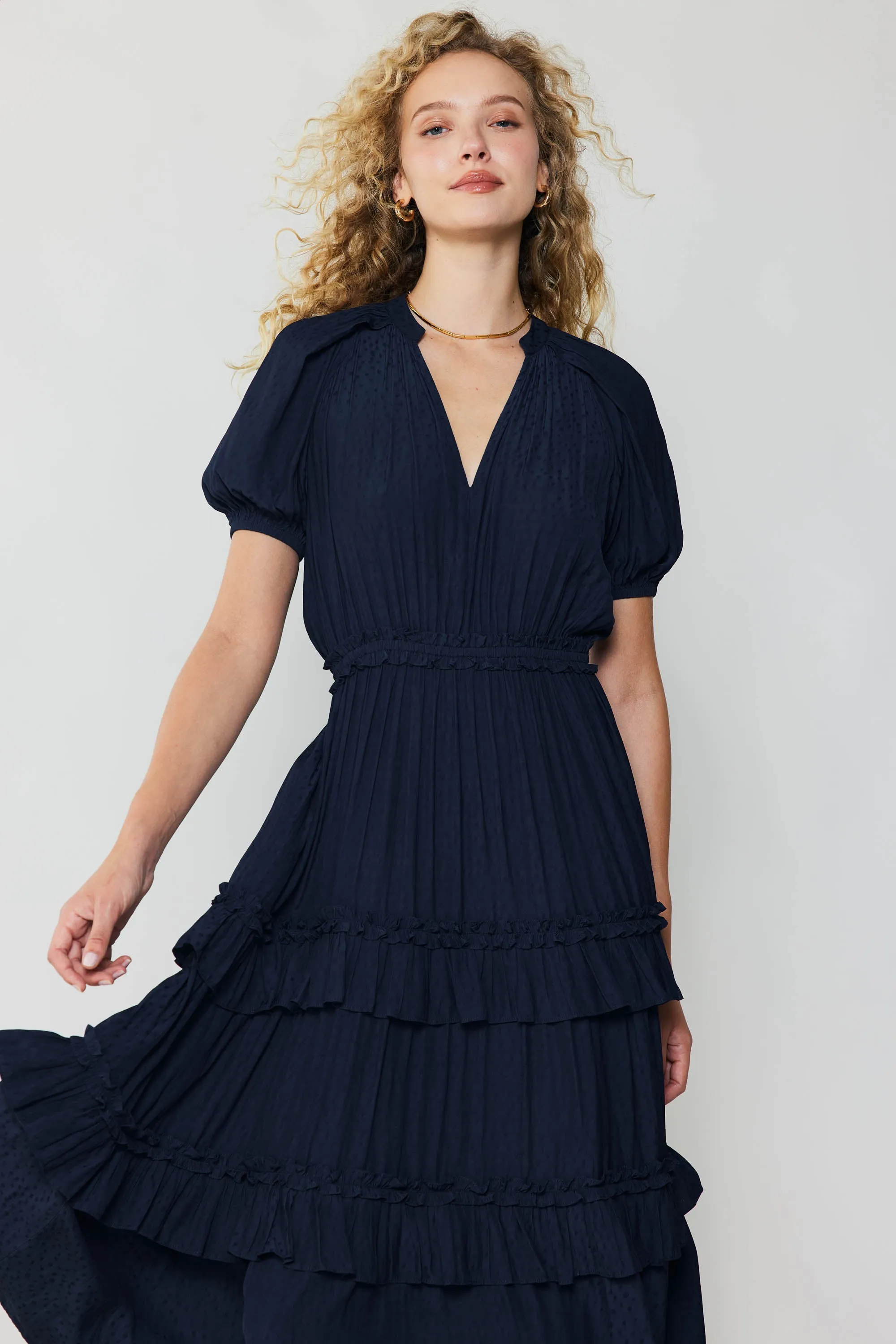 Ruffled Tiered Maxi Dress sold by Current Air product image thumbnail 3