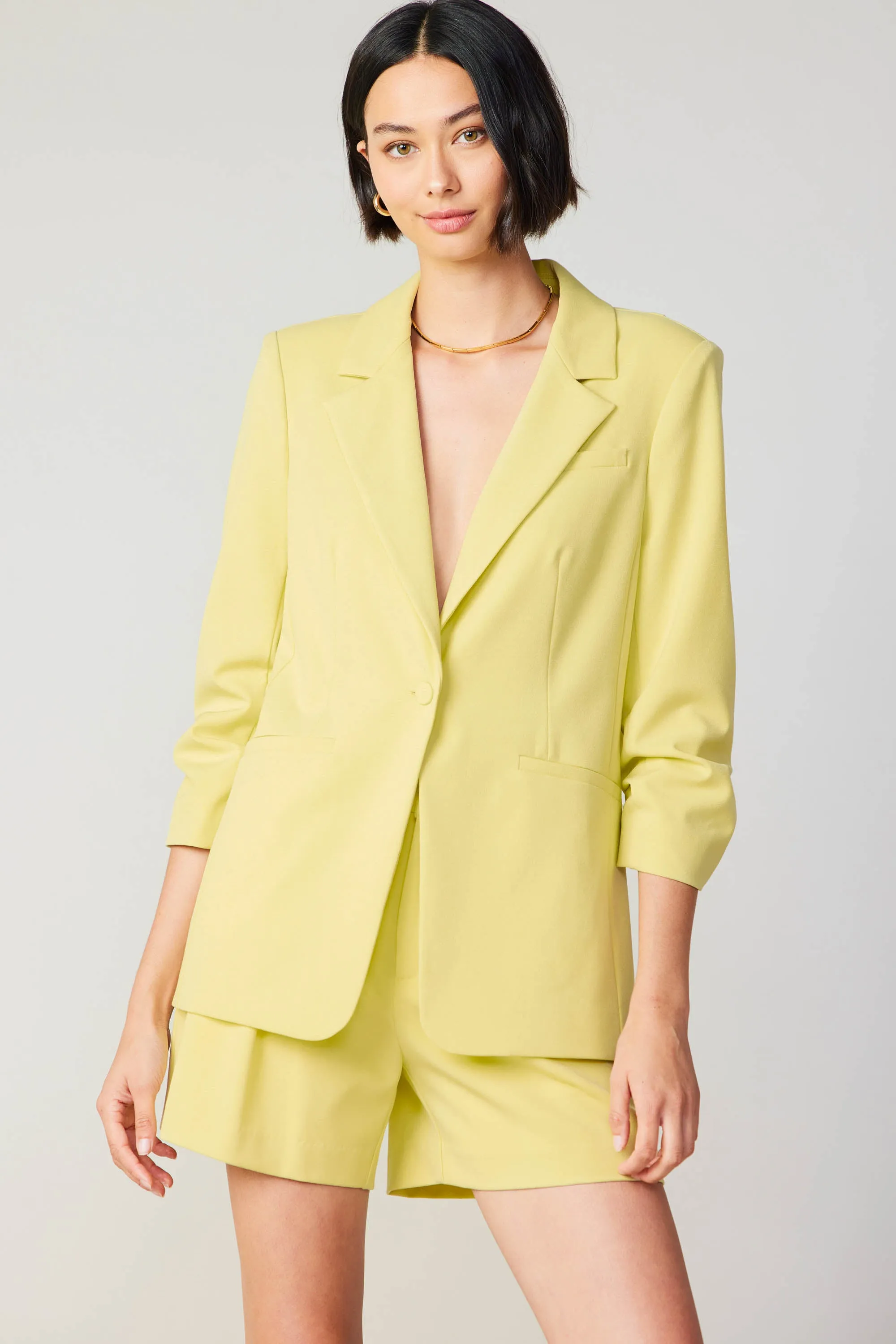 Ruched Sleeve Blazer sold by Current Air product image thumbnail 3