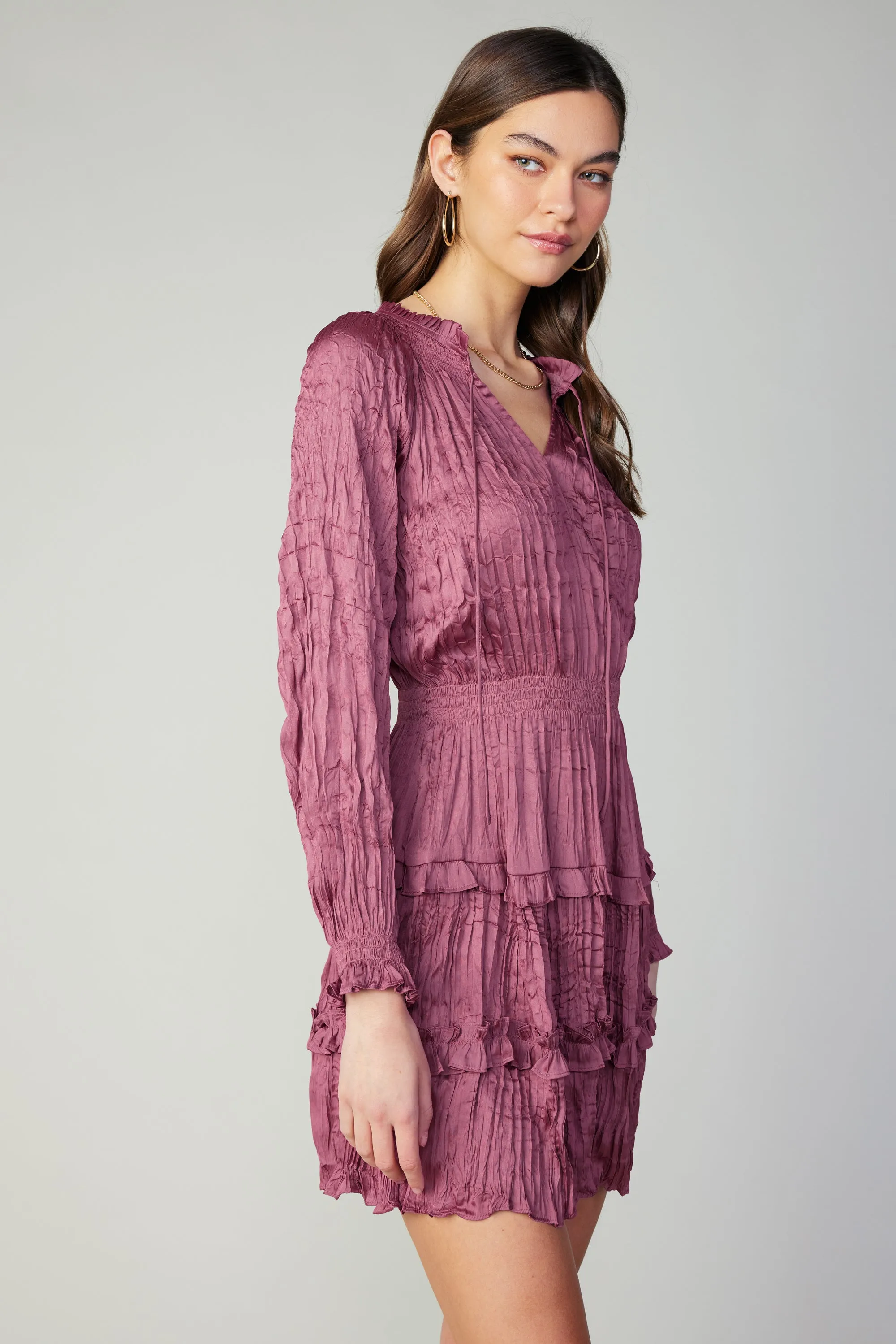 Crinkled Ruffle Mini Dress sold by Current Air product image thumbnail 4