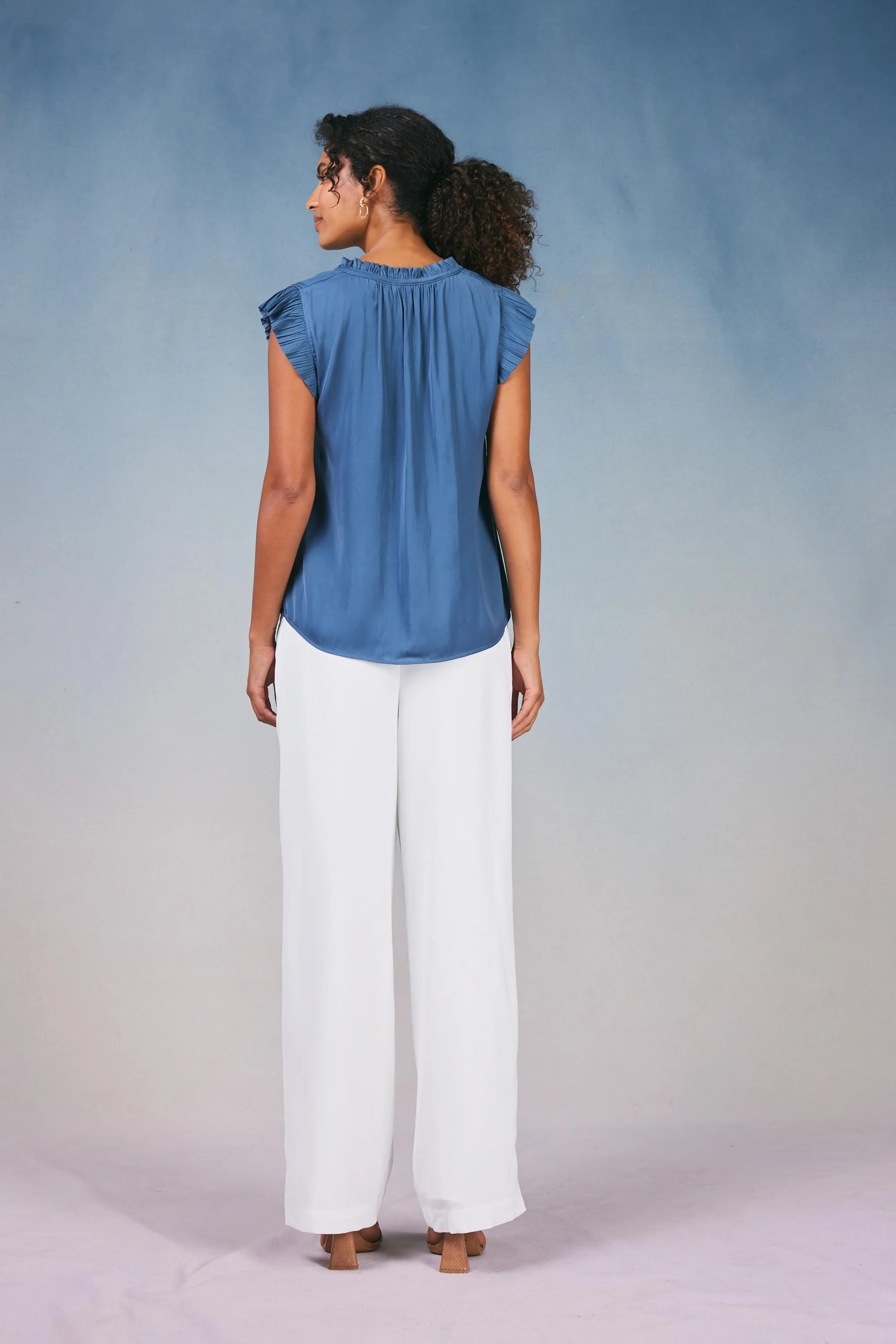 Margot Pleated Sleeve Blouse sold by Current Air product image thumbnail 4