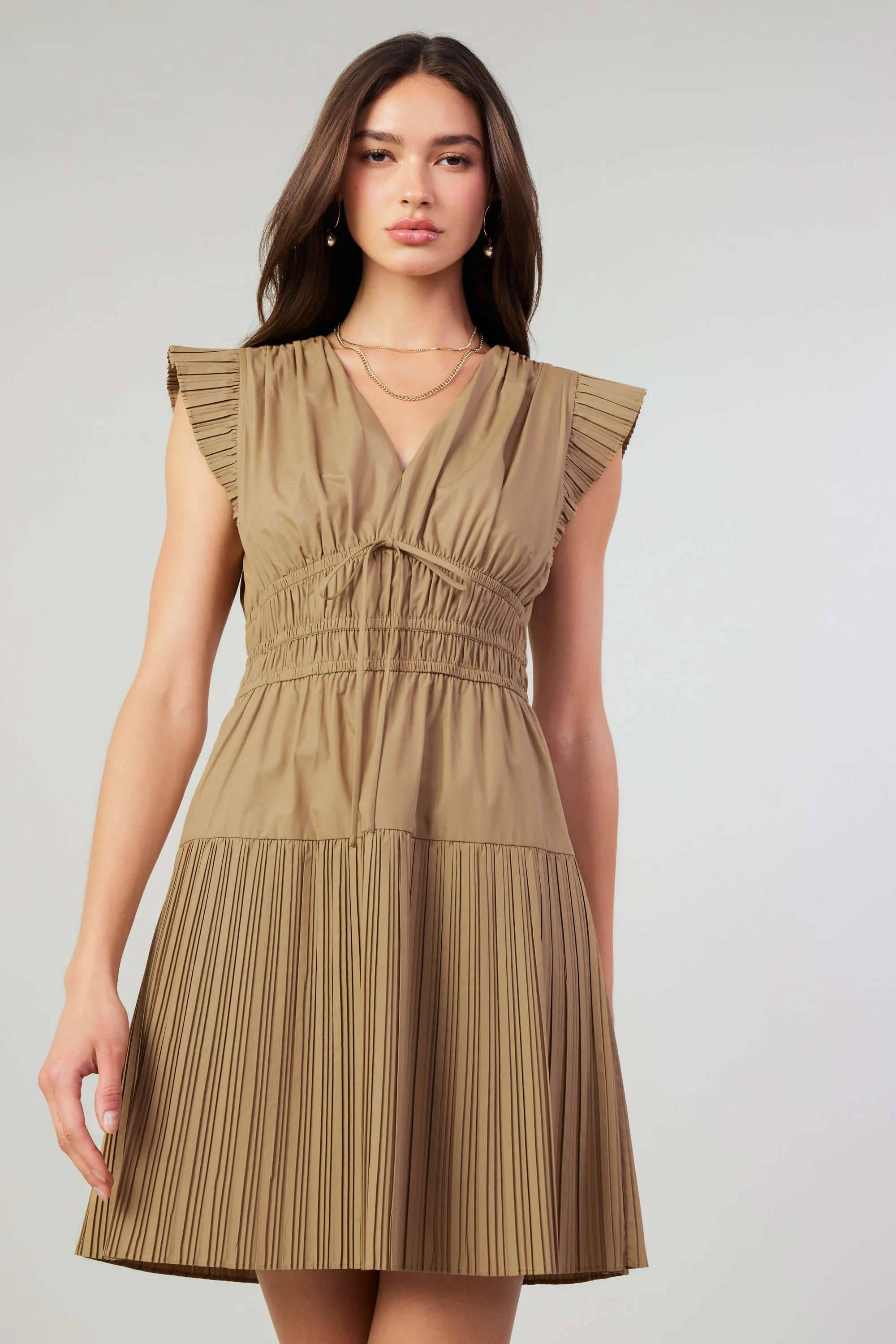 Briene Pleated Mini Dress sold by Current Air product image thumbnail 4