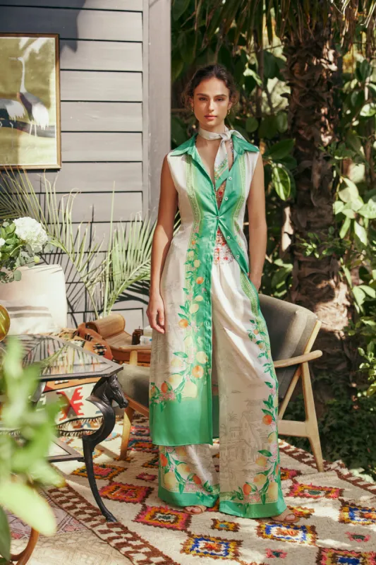 Tuscan Citrus Shirt Dress sold by Current Air