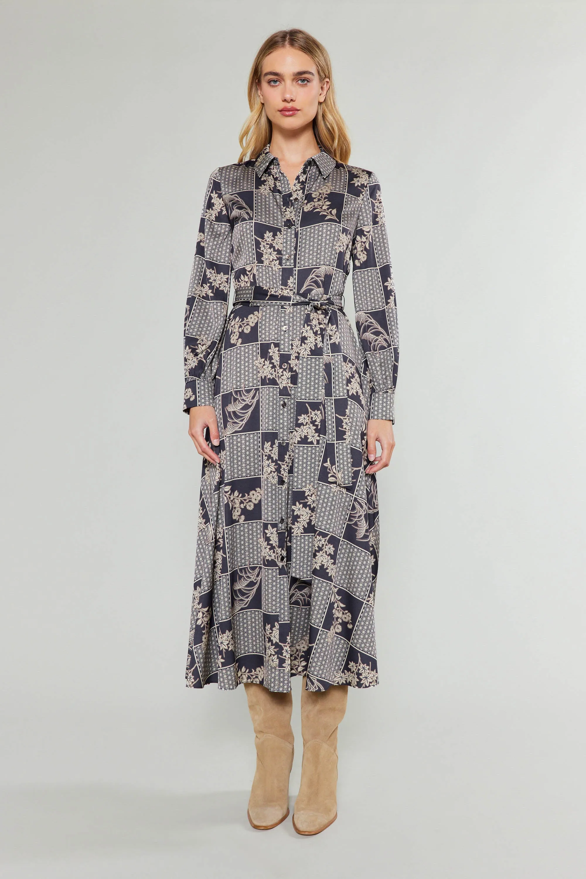 Paneled Buttonup Dress sold by Current Air product image thumbnail 2