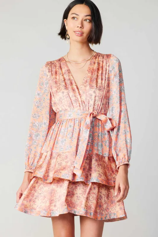 Floral Surplice Mini Dress made by Current Air