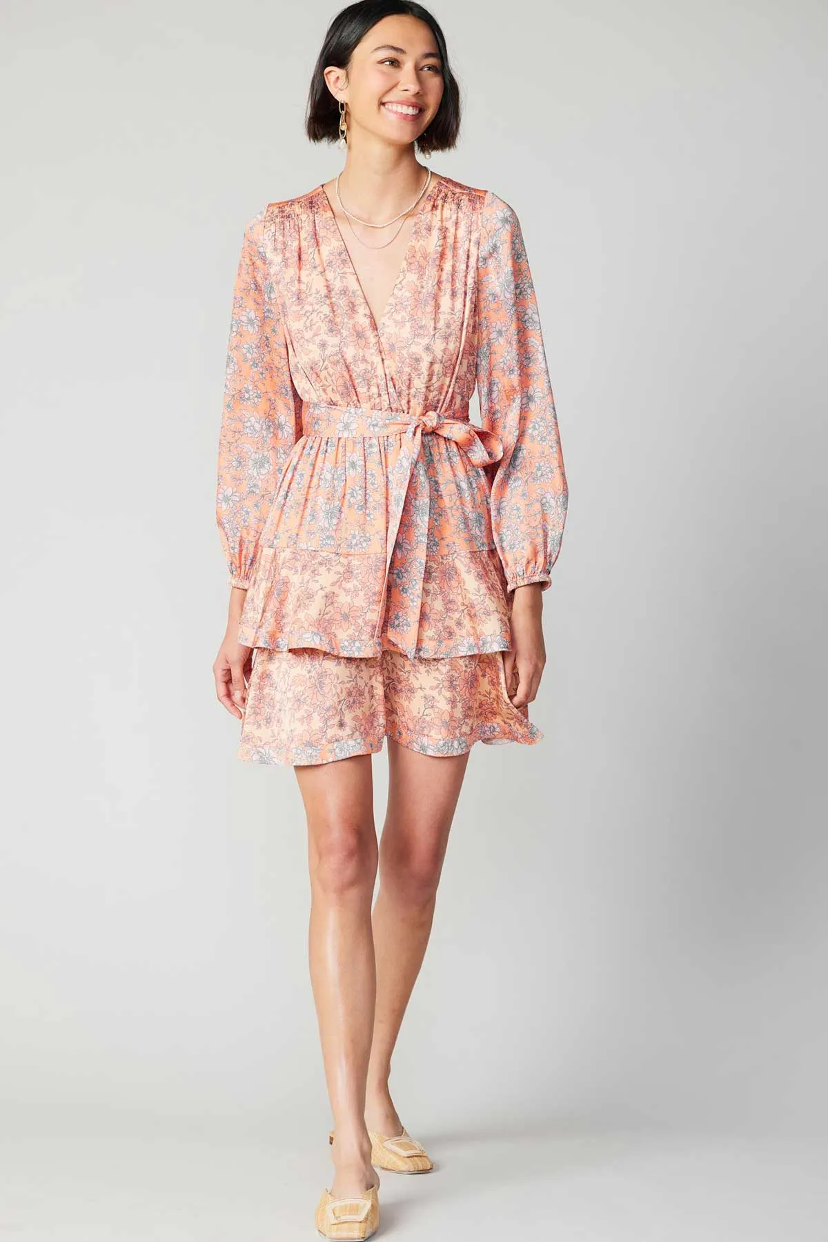 Floral Surplice Mini Dress sold by Current Air product image thumbnail 2