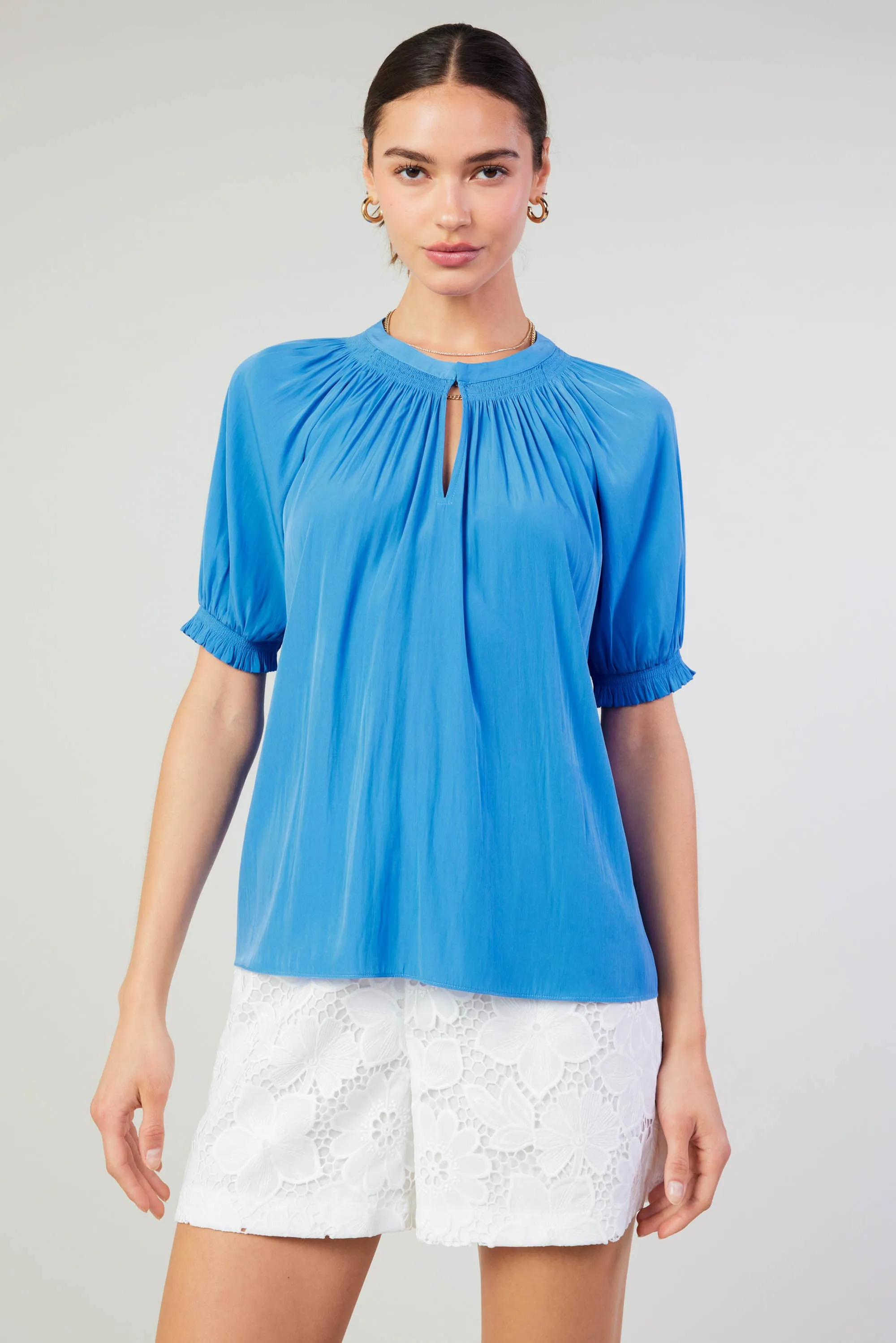 Gathered Yoke Blouse sold by Current Air product image thumbnail 4