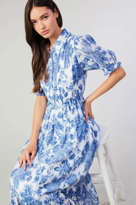 Botanical Jacquard Midi Dress sold by Current Air