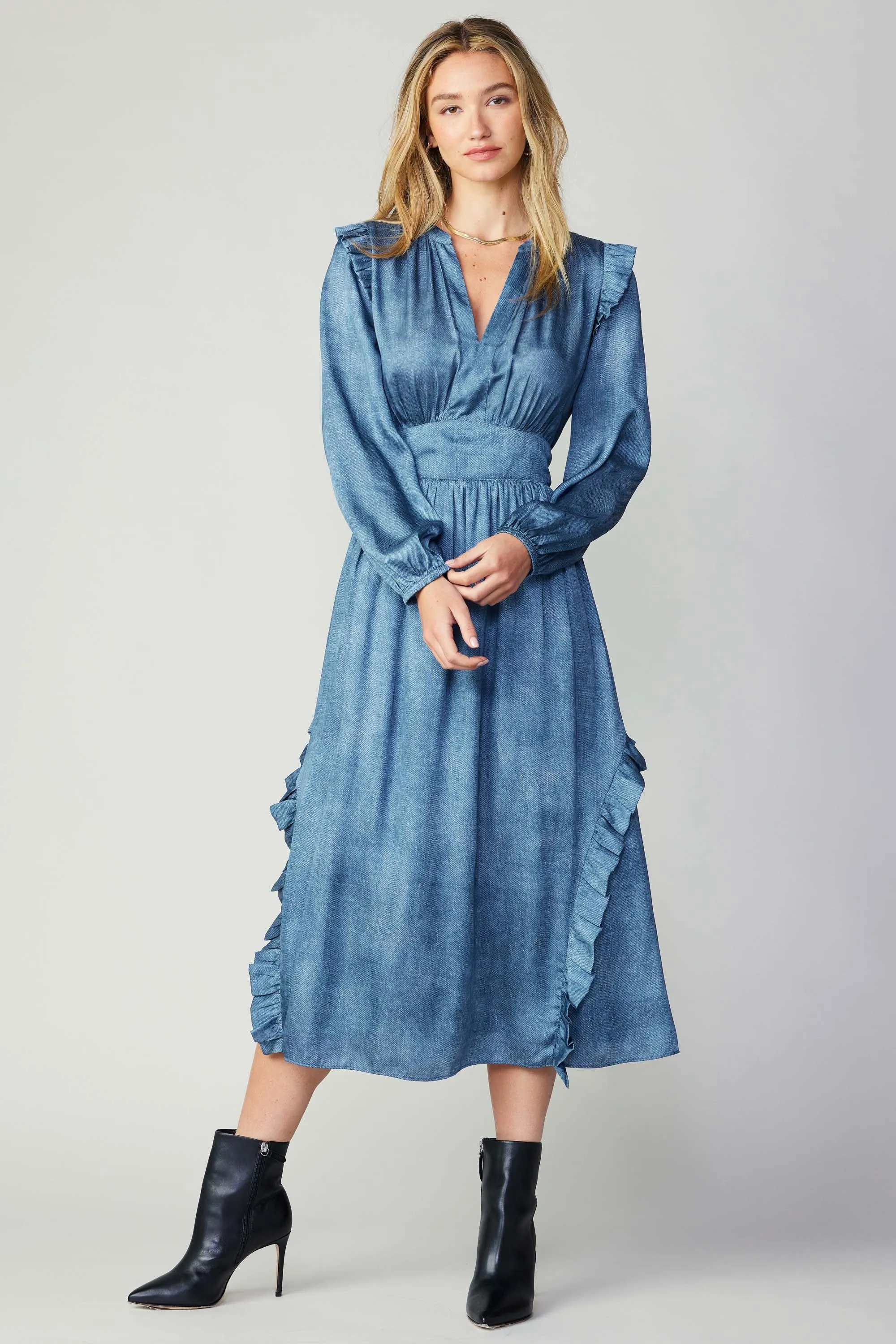Emmaline Trompe L'oeil Midi Dress sold by Current Air product image thumbnail 2