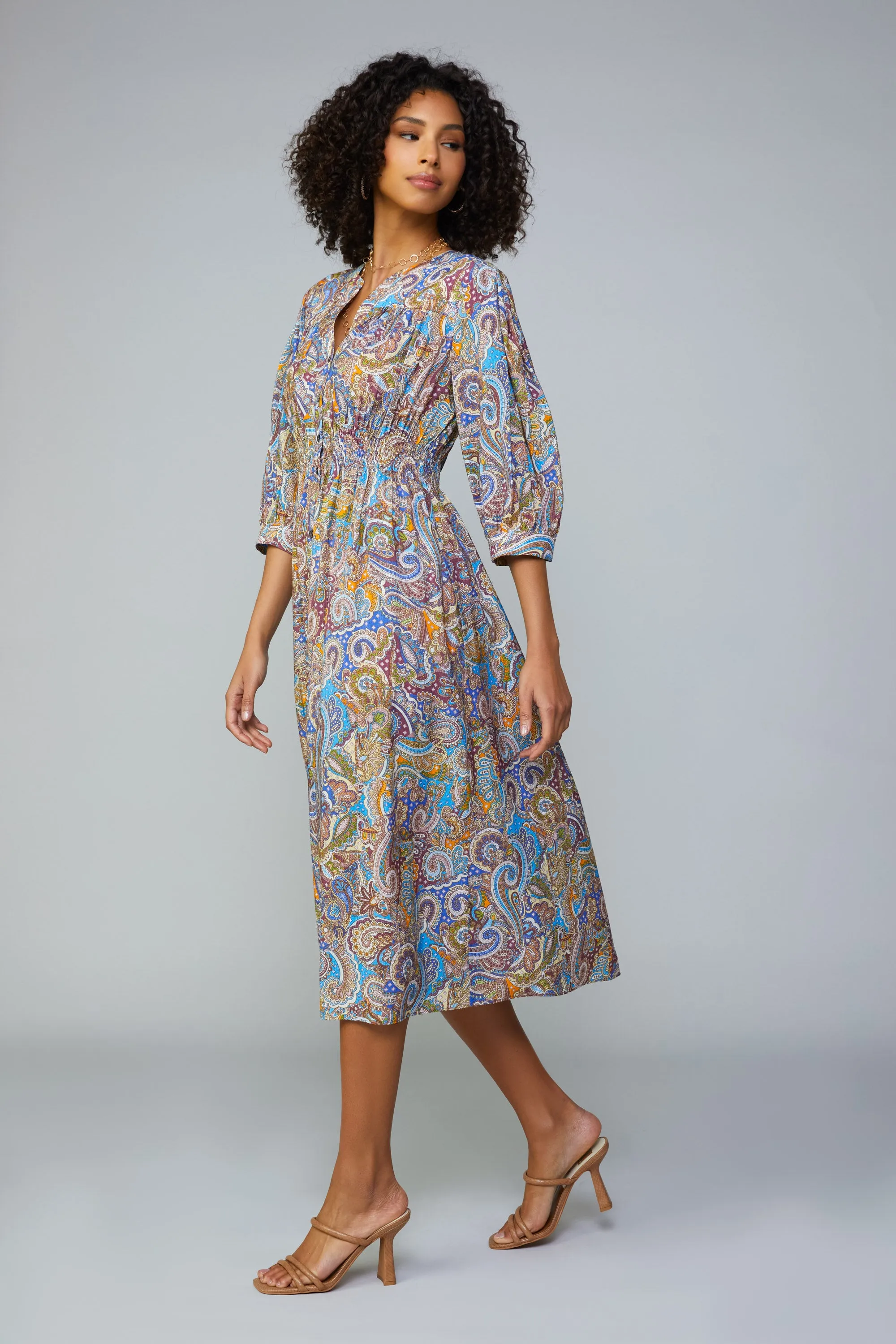 Paisley Print Midi Dress sold by Current Air product image thumbnail 3